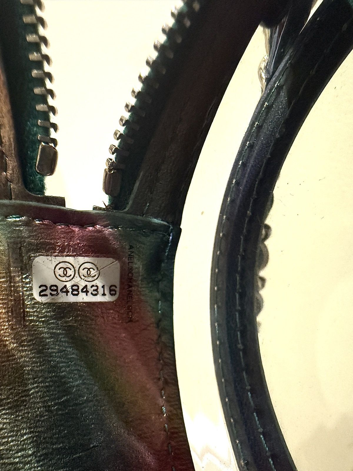 Chanel CHANEL PVC Lambskin Filigree Round Clutch With Chain green Size ONE SIZE - 10 Thumbnail
