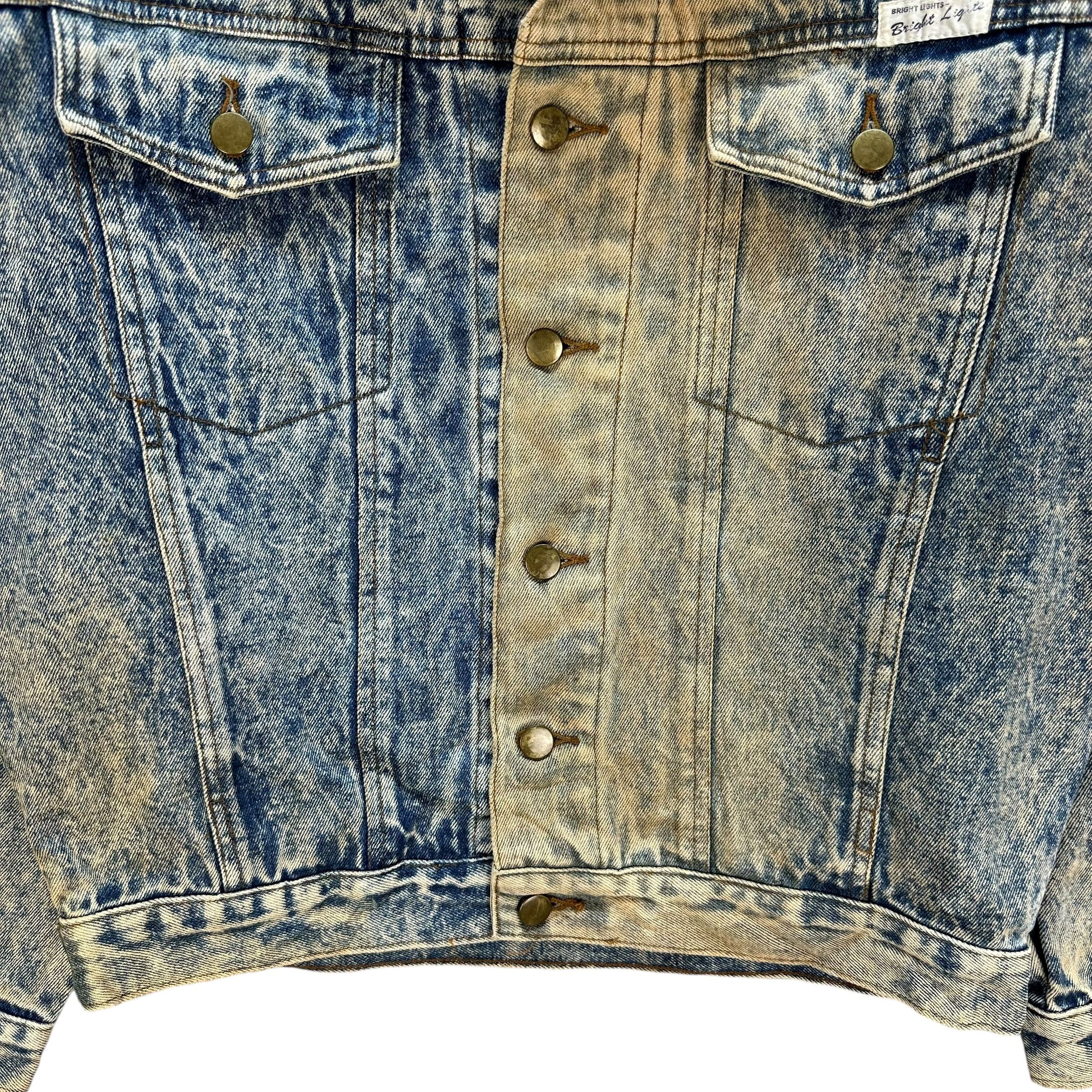 Vintage BRIGHT LIGHTS Washed Denim Jacket #A52-1203 Size US M / EU 48-50 / 2 - 4 Thumbnail