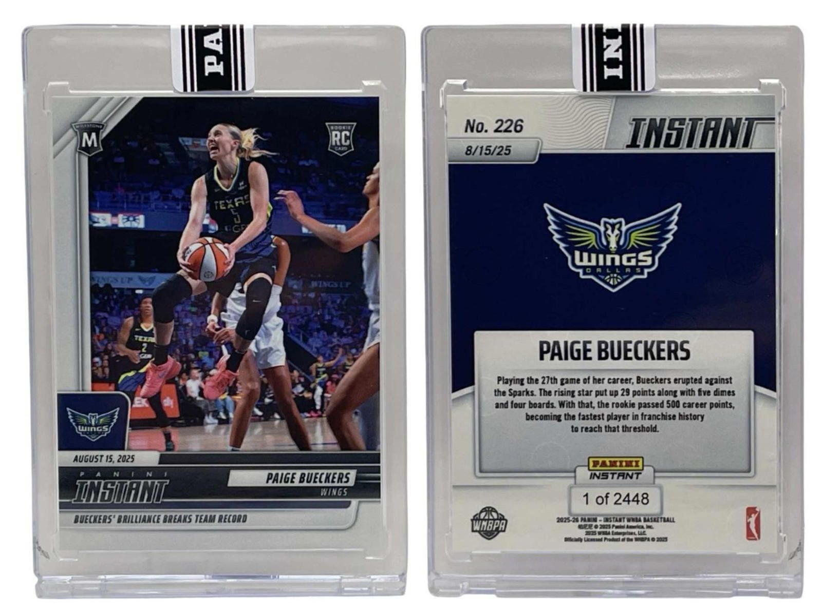 Other 2025 Panini Instant WNBA #226 Paige Bueckers Rookie (RC) Size ONE SIZE - 1 Thumbnail