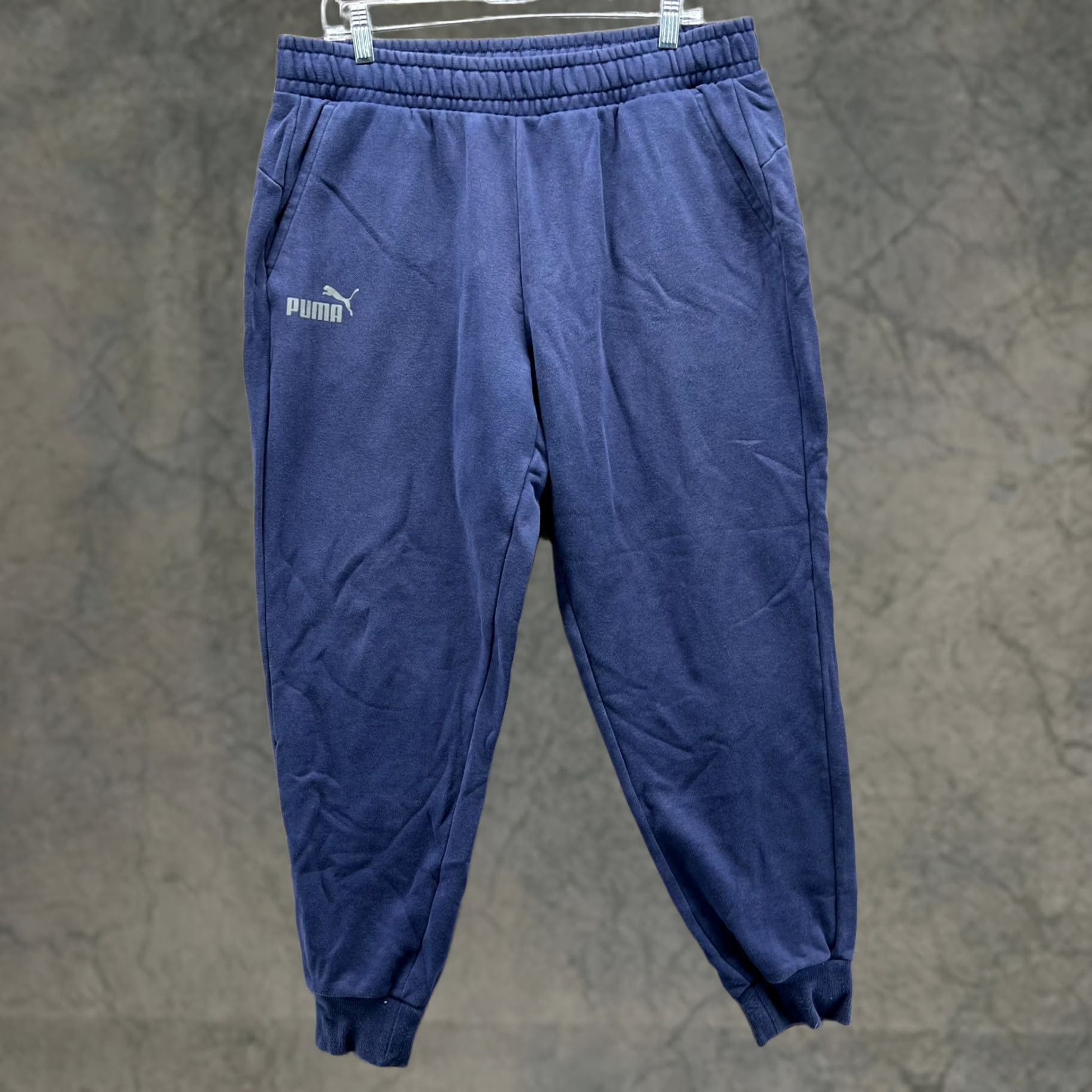 Puma Puma Jogger Mens XL Blue Navy Fleece Sweatpants Athletic Tapered Pockets Size US 36 / EU 52 - 1 Thumbnail