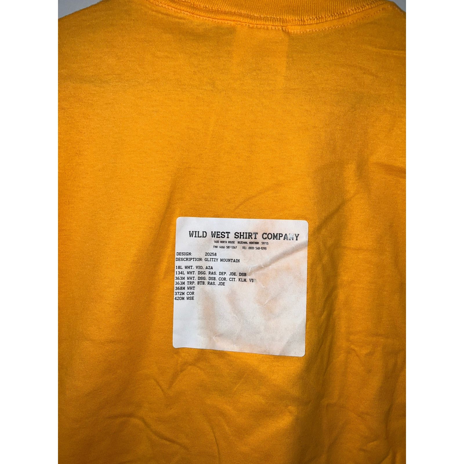 Jerzees 90s MT Montana Glitzy Mountain Orange Shirt VTG 1990s Large Size US L / EU 52-54 / 3 - 7 Thumbnail