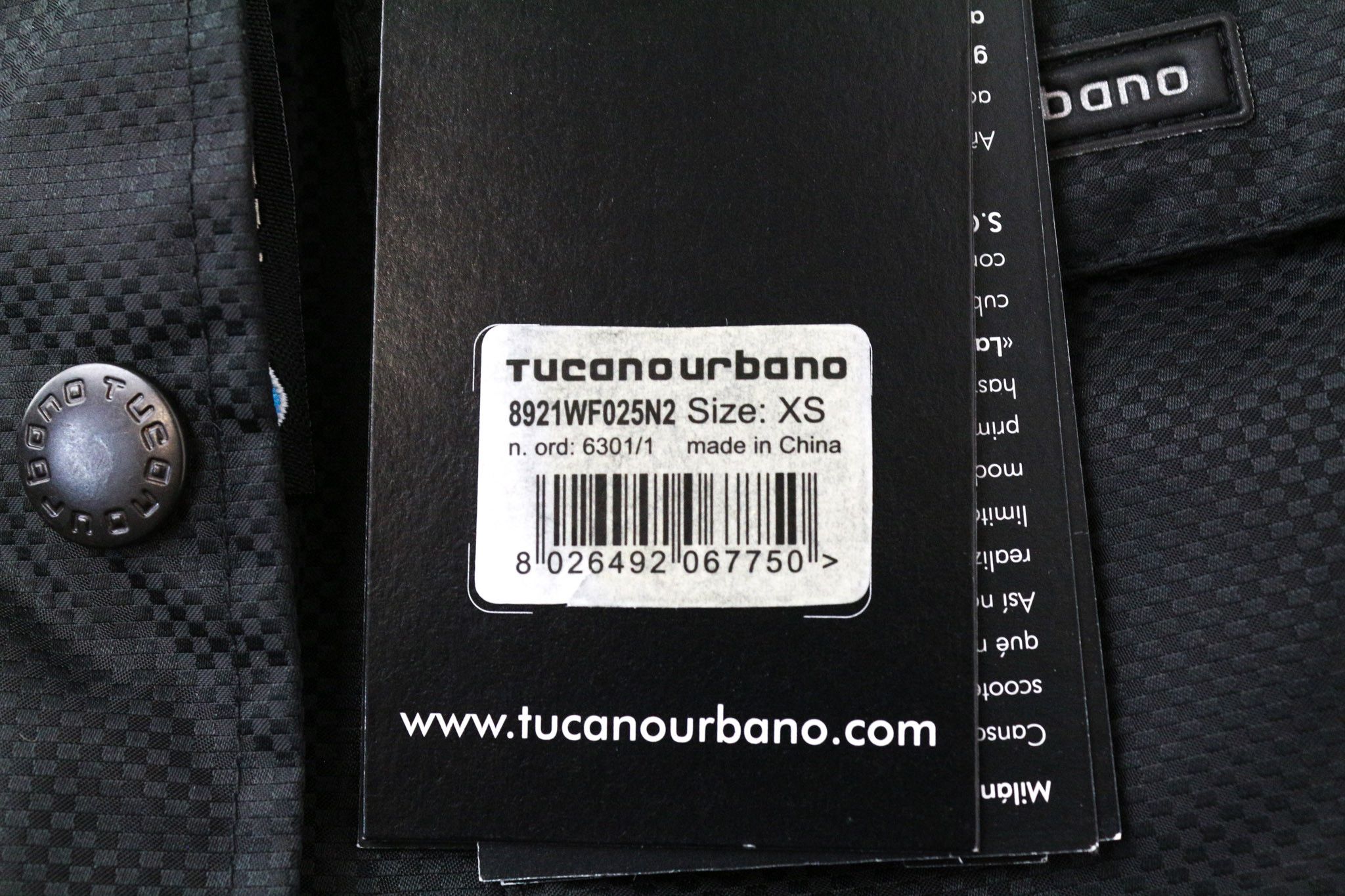 Other TINA XS Black Waterproof Windbreaker Moto Jacket 75392 Size XS / US 0-2 / IT 36-38 - 5 Thumbnail