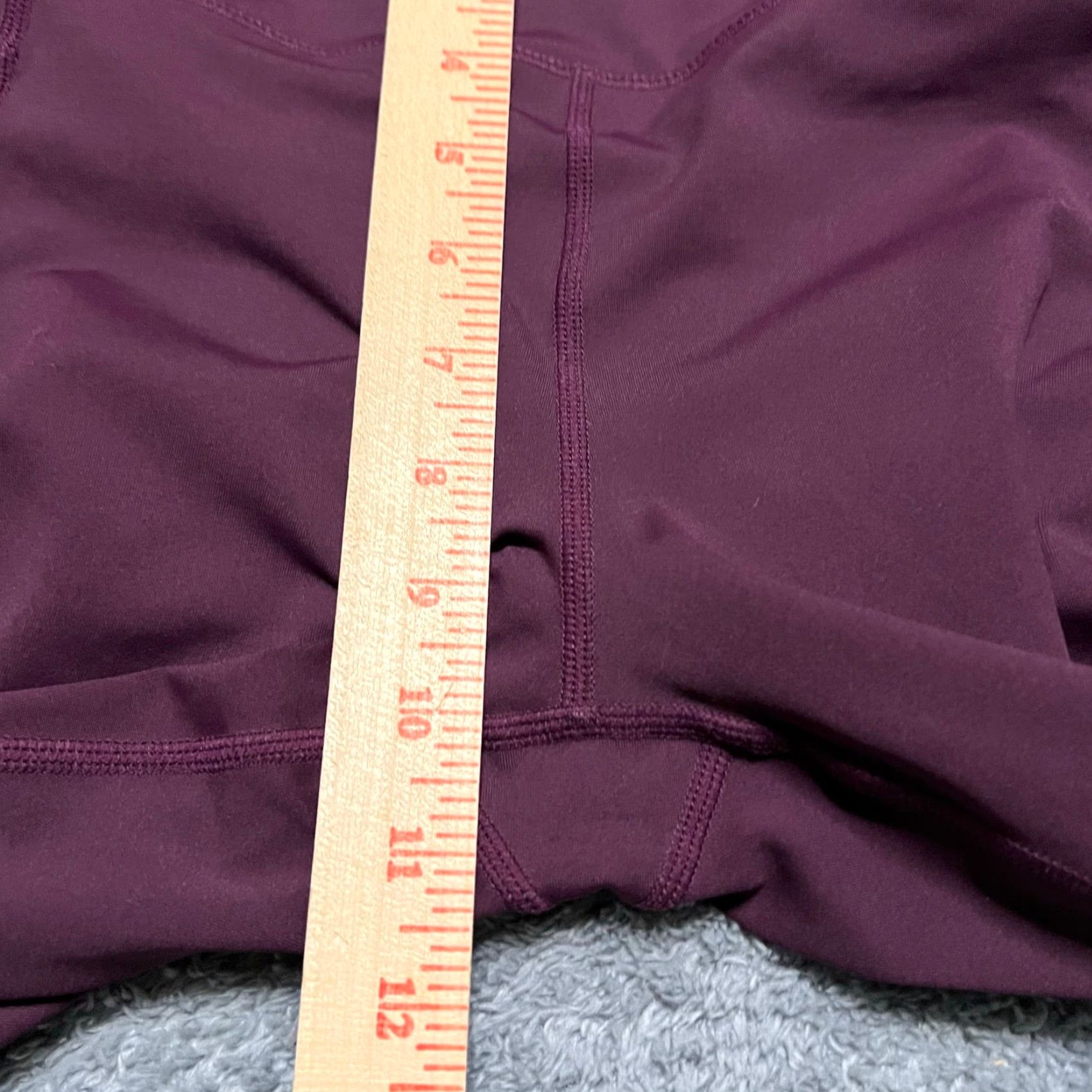 Vintage Zyia Active Leggings Womens 8-10 Maroon Pocket High Rise Cropped Pants 8 Red Womens Leggings Cropped Zyia Active Size 30" / US 8 / IT 44 - 7 Thumbnail