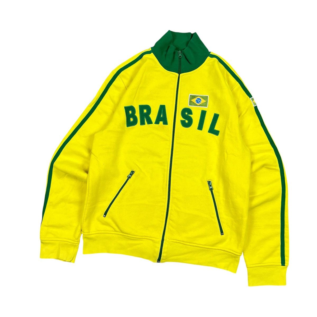Other Vintage Brazil Soccer Track Jacket Yellow Green Full Zip XL Size US XL / EU 56 / 4 - 1 Thumbnail