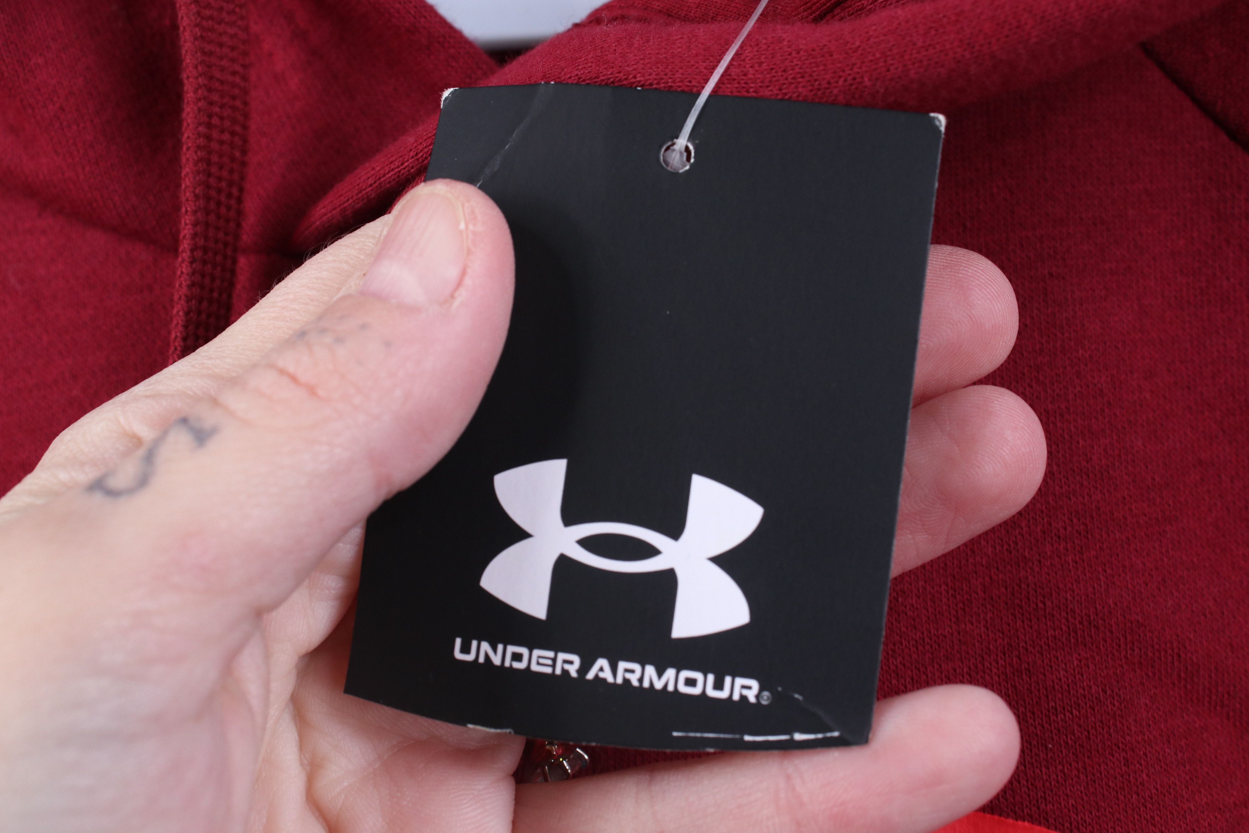 Under Armour New Under Armour Spell Out Big Logo Hoodie Sweatshirt Red Size US M / EU 48-50 / 2 - 6 Thumbnail