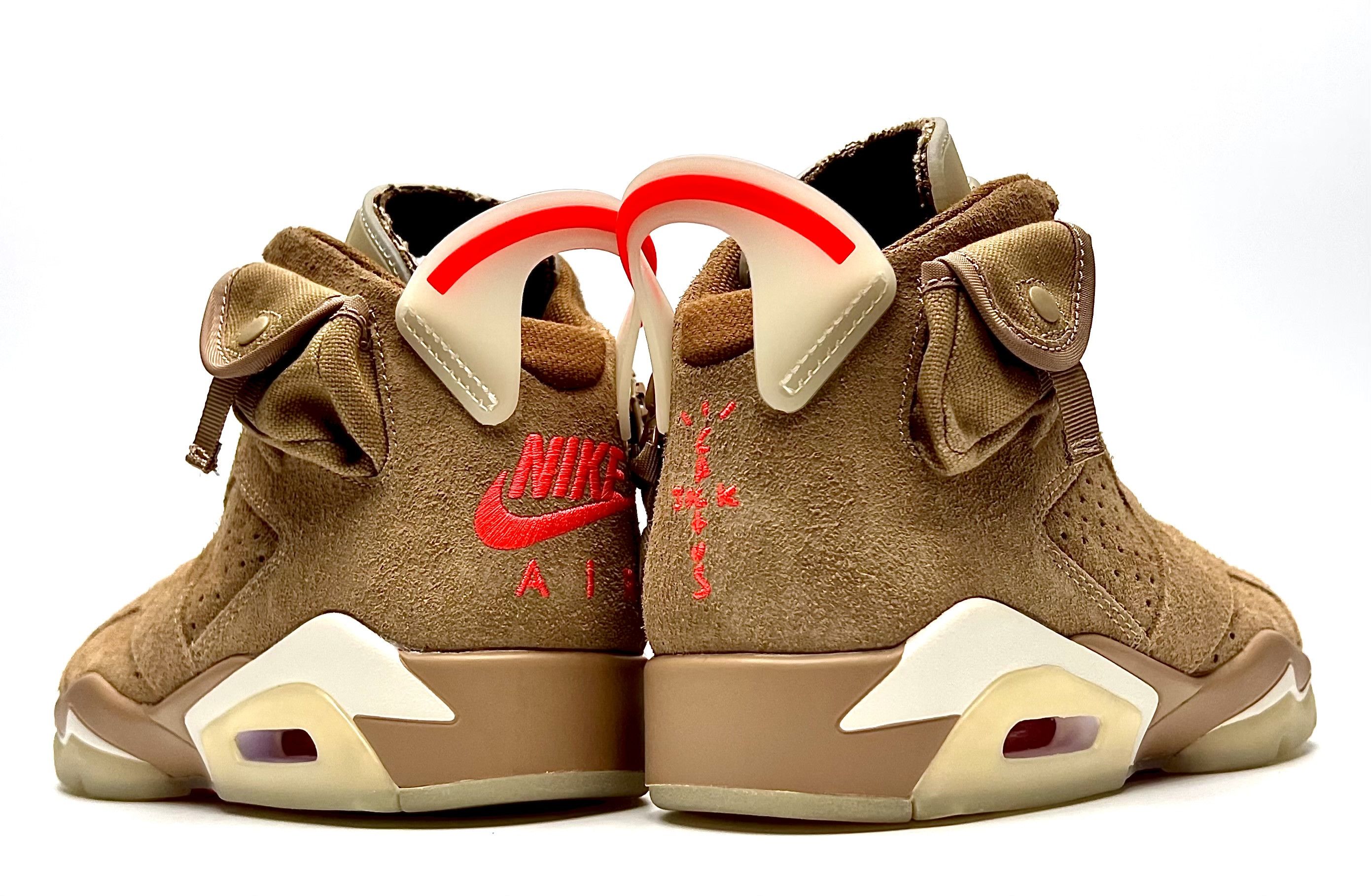 Jordan Brand Nike Air Jordan 6 Retro x Travis Scott "British Khaki” Size US 5.5 / EU 38 - 4 Thumbnail