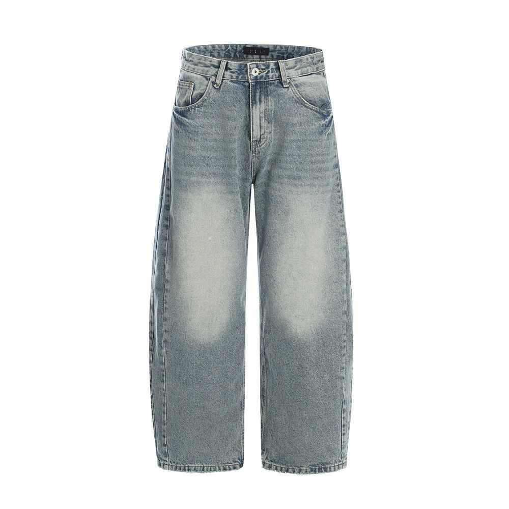 Japanese Brand × Jean Punk washed men's loose casual distressed scimitar jeans Size US 32 / EU 48 - 1 Thumbnail