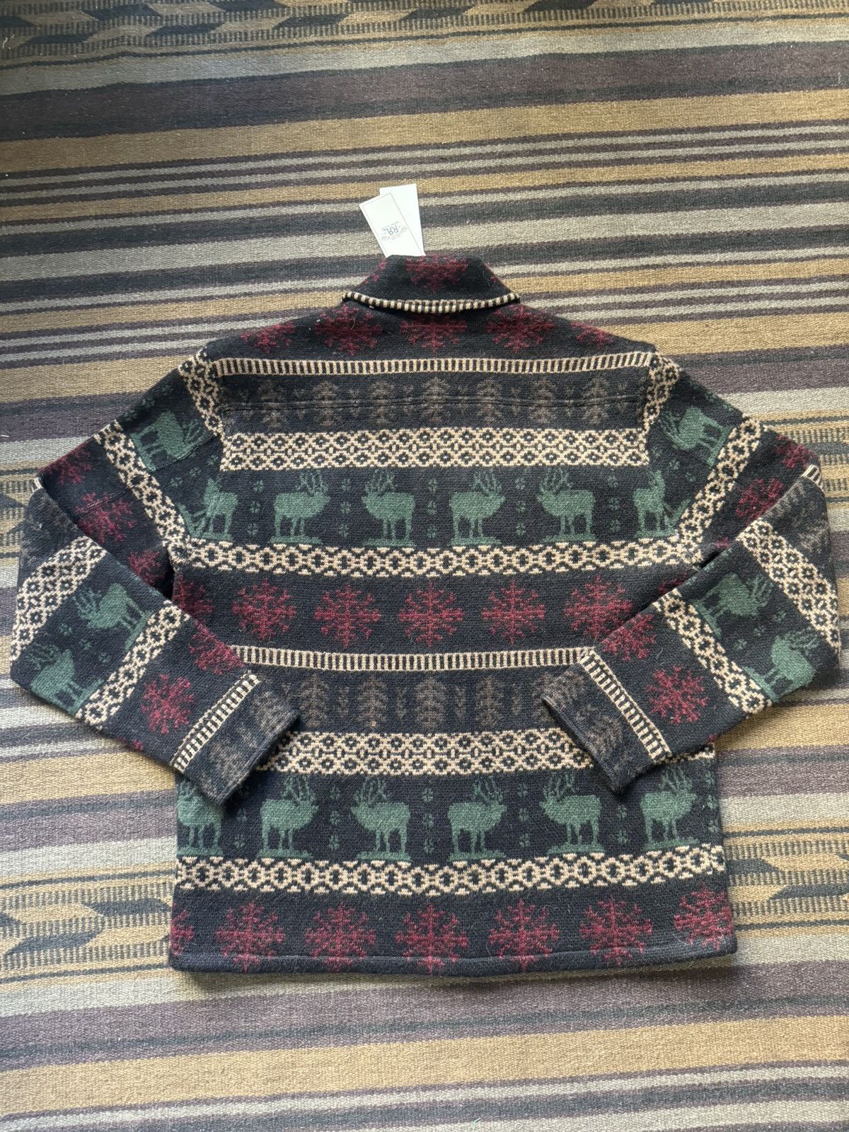 RRL Ralph Lauren Alpaca Wool Holiday Print Overshirt Size US M / EU 48-50 / 2 - 2 Thumbnail