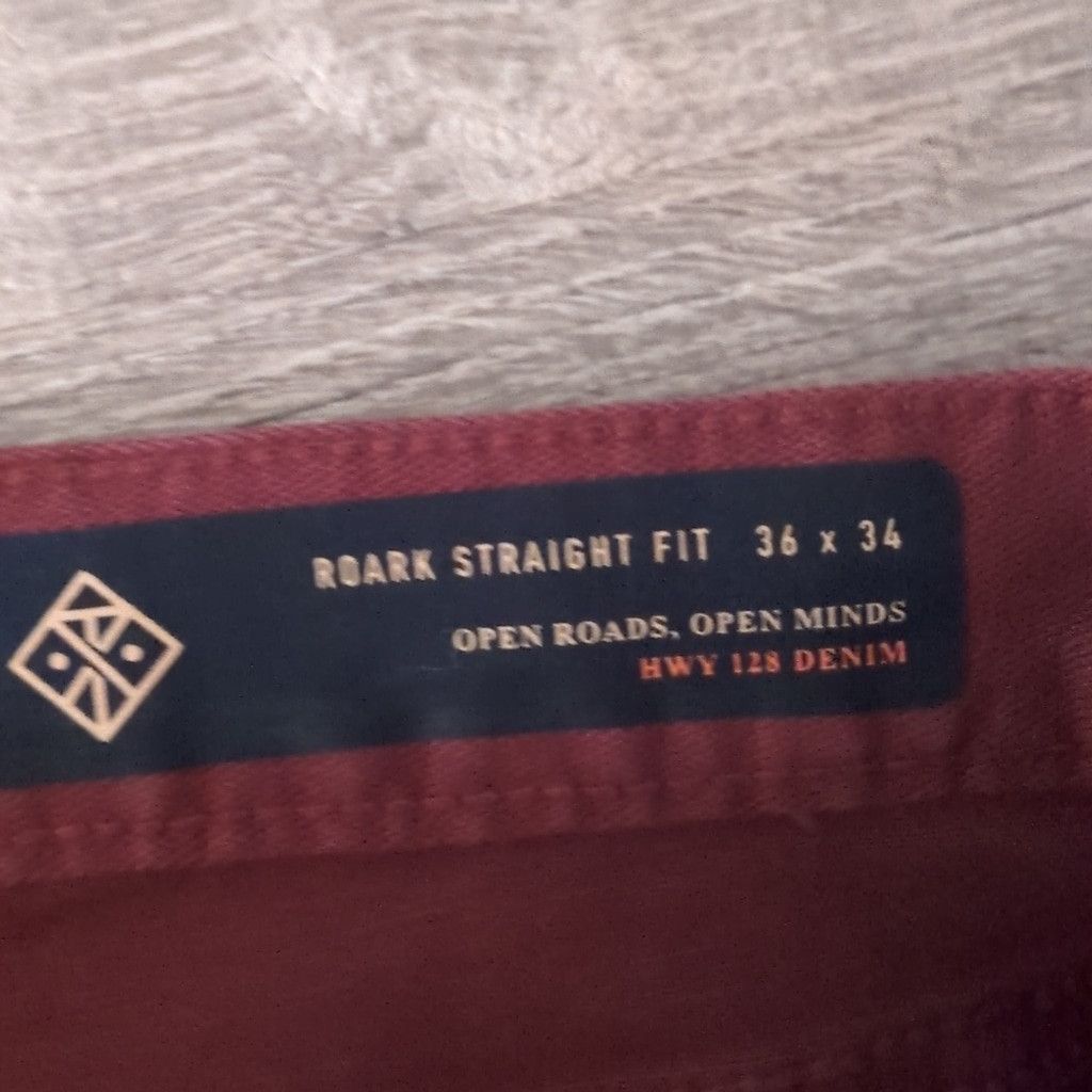 Roark Roark Hwy 128 5 Pocket Maroon Straight Fit Jeans Size 36 Size US 36 / EU 52 - 4 Thumbnail