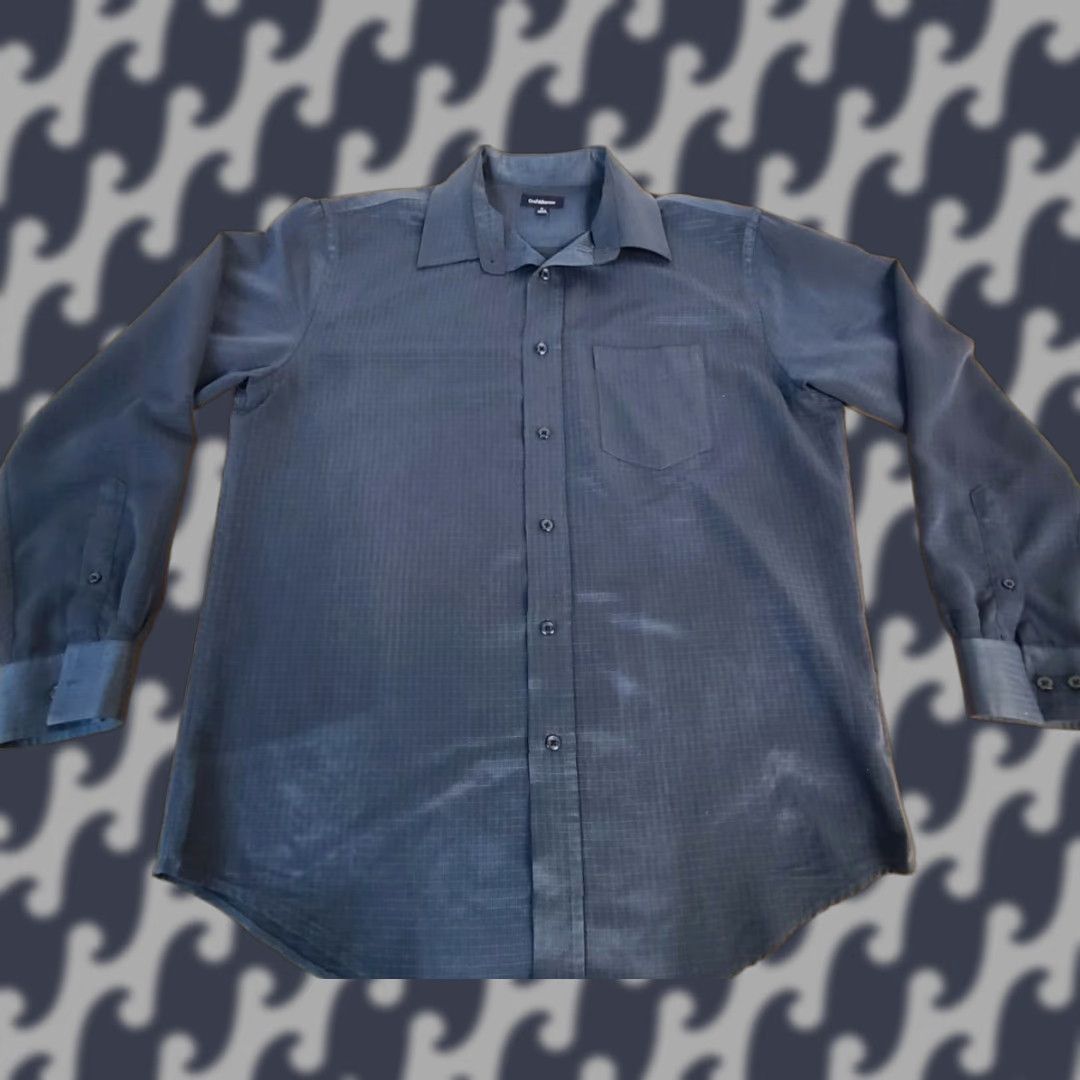 Croft & Barrow Croft&Barrow Mens Large Blue Solid Long Sleeve Button Down Shirt Size US L / EU 52-54 / 3 - 1 Thumbnail