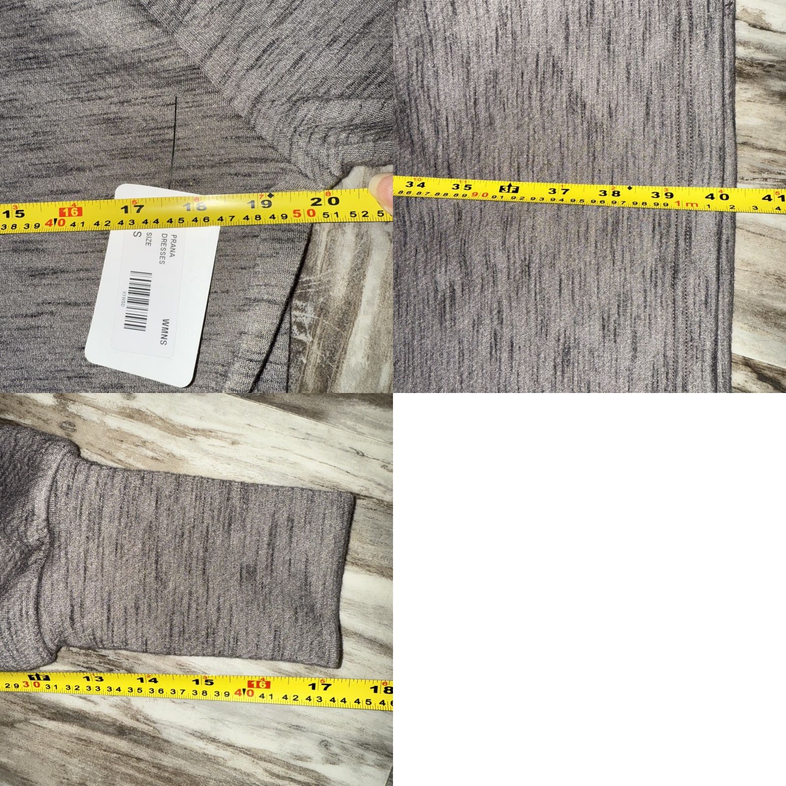 Prana Prana Women's Dress Long Sleeve Knee Length Heather Brown Pocket Stretch Tie Cinch Waist Casual Travel Autumn Winter Spring Summer Size S / US 4 / IT 40 - 9 Thumbnail