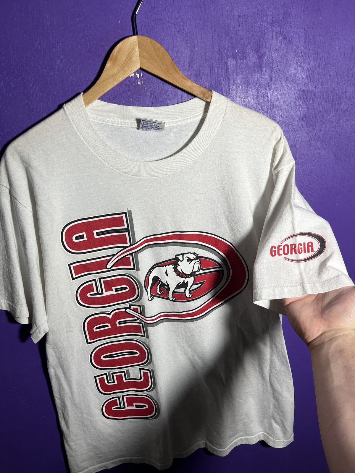 Vintage Vintage 90s Georgia bulldogs logo t-shirt Size US L / EU 52-54 / 3 - 3 Thumbnail