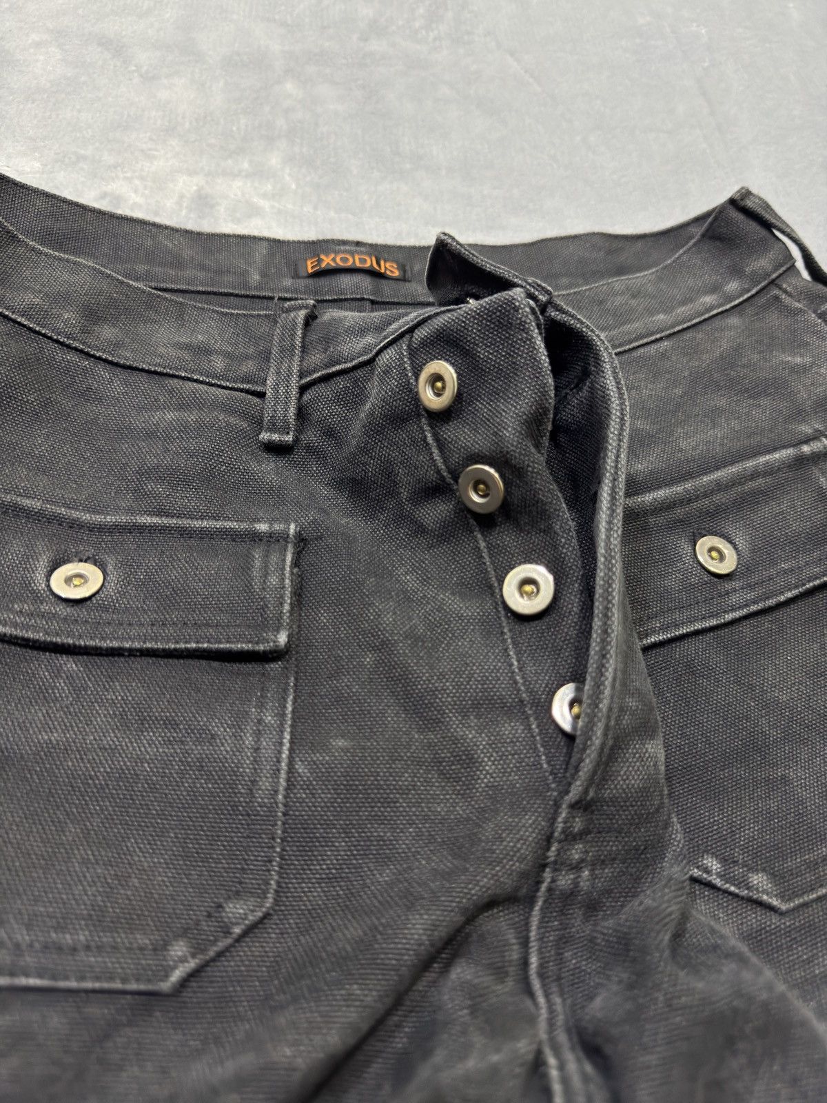 Exodus Japanese brand X Exodus multipocket flare canvas jeans Size US 30 / EU 46 - 16 Thumbnail