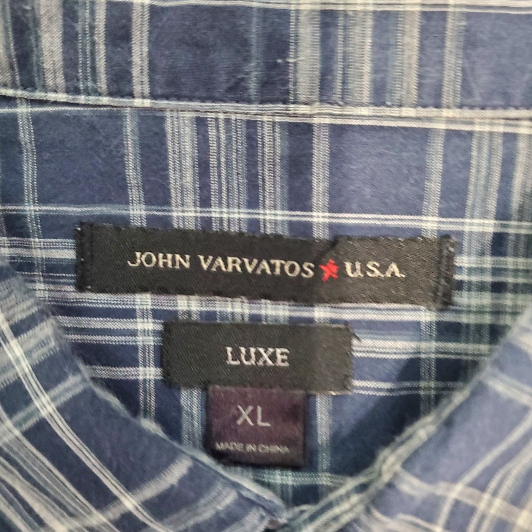 John Varvatos John Varvatos Shirt Mens XL Blue Plaid Luxe Button Up Preppy Casual Size US XL / EU 56 / 4 - 5 Thumbnail