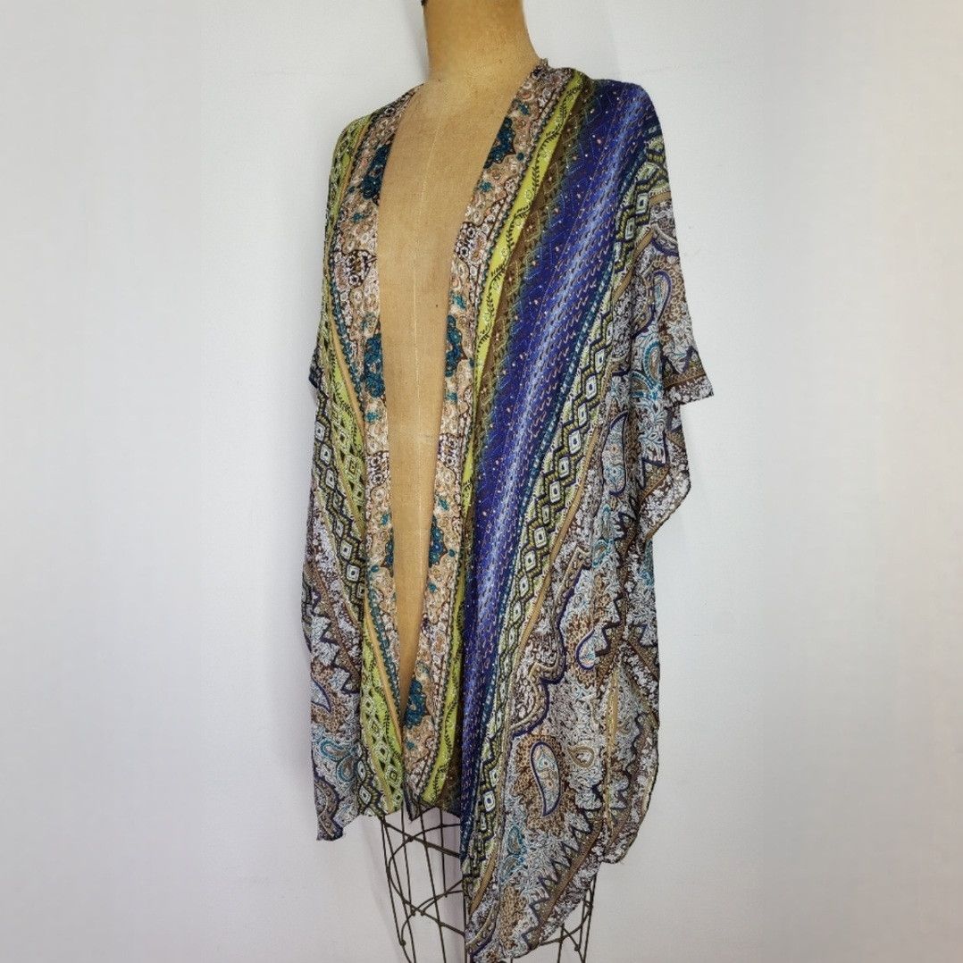 Jessica McClintock Jessica McClintock Scarf Shawl Wrap Cardigan Indigo Olive Size ONE SIZE - 3 Thumbnail