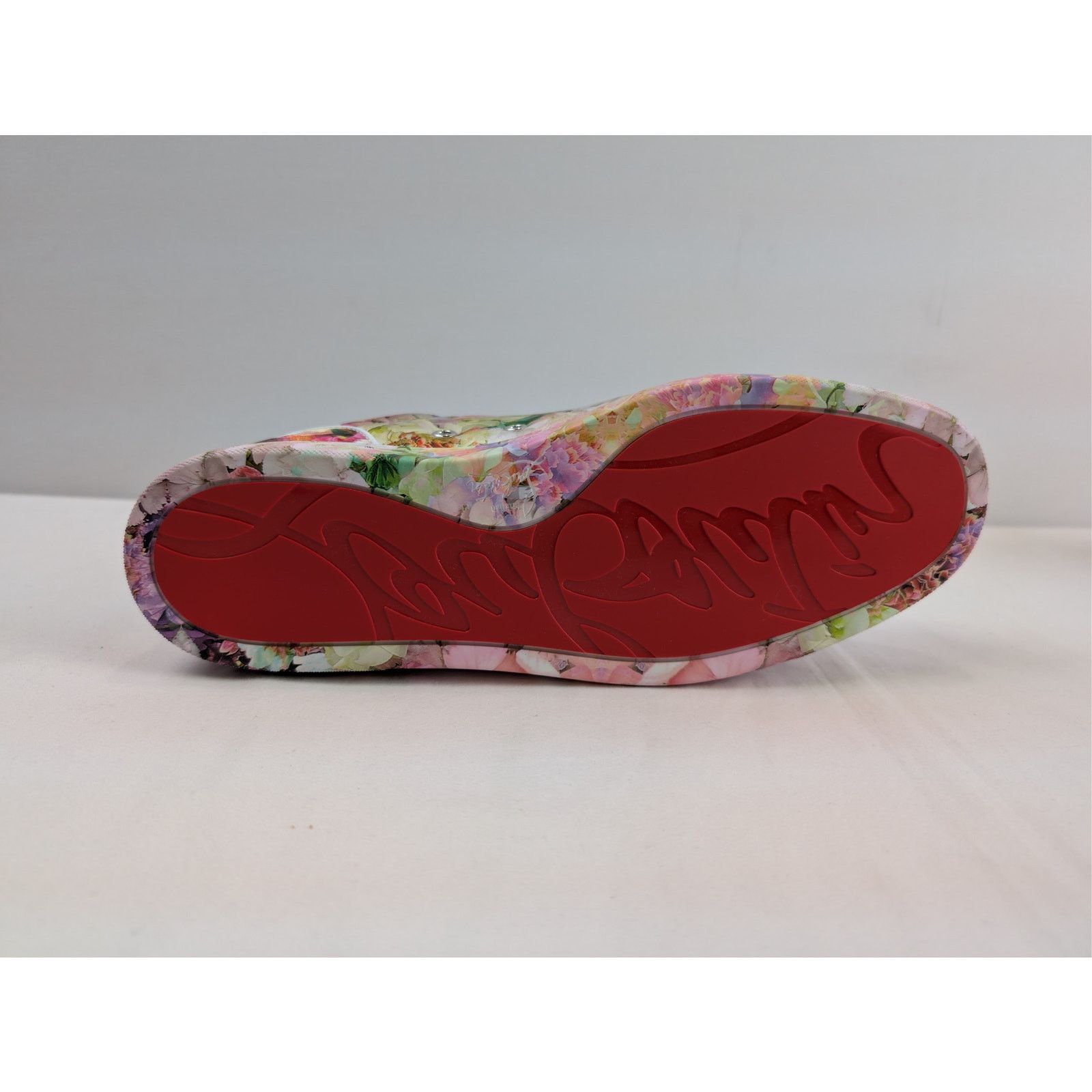 Christian Louboutin o1rshd1 Louis Junior Orlato flat sneaker with a floral print Size US 12 / EU 45 - 12 Thumbnail