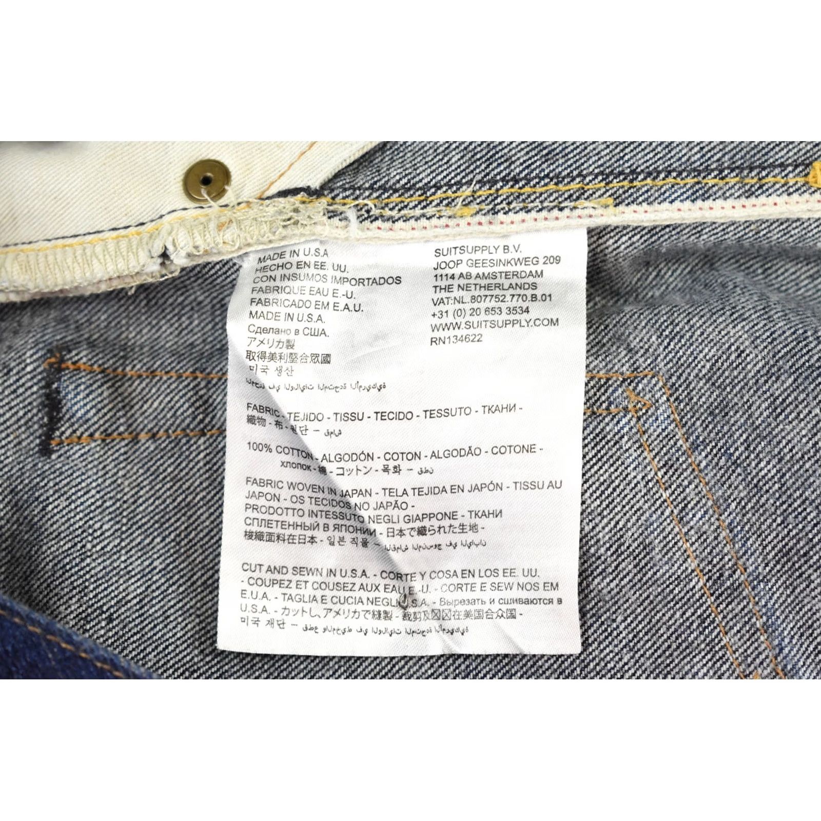 Suitsupply Suitsupply Denim Goods Selvedge Jeans Mens W28/~L26 Regular Fit Blue Buttons Jeans Size US 28 / EU 44 - 6 Thumbnail