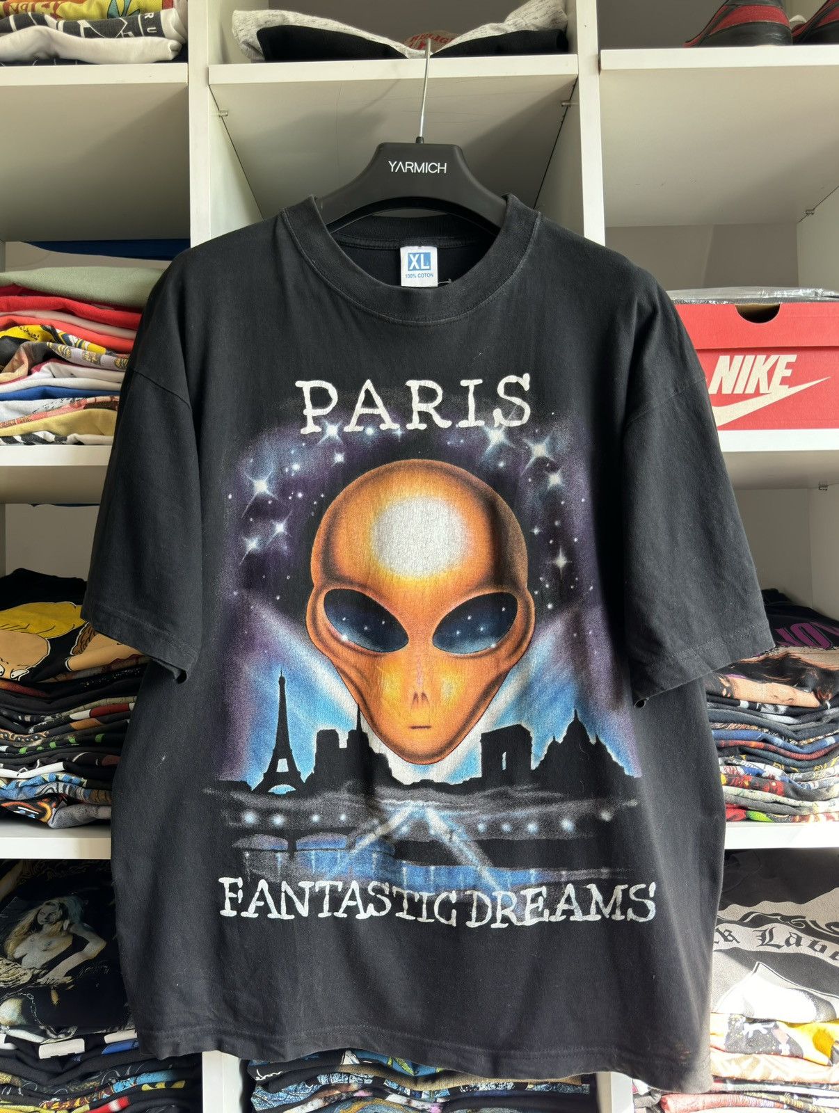 Alien Workshop Vintage 90s Fantastic Dreams Paris Alien Graphic T Shirt Size US XL / EU 56 / 4 - 2 Thumbnail