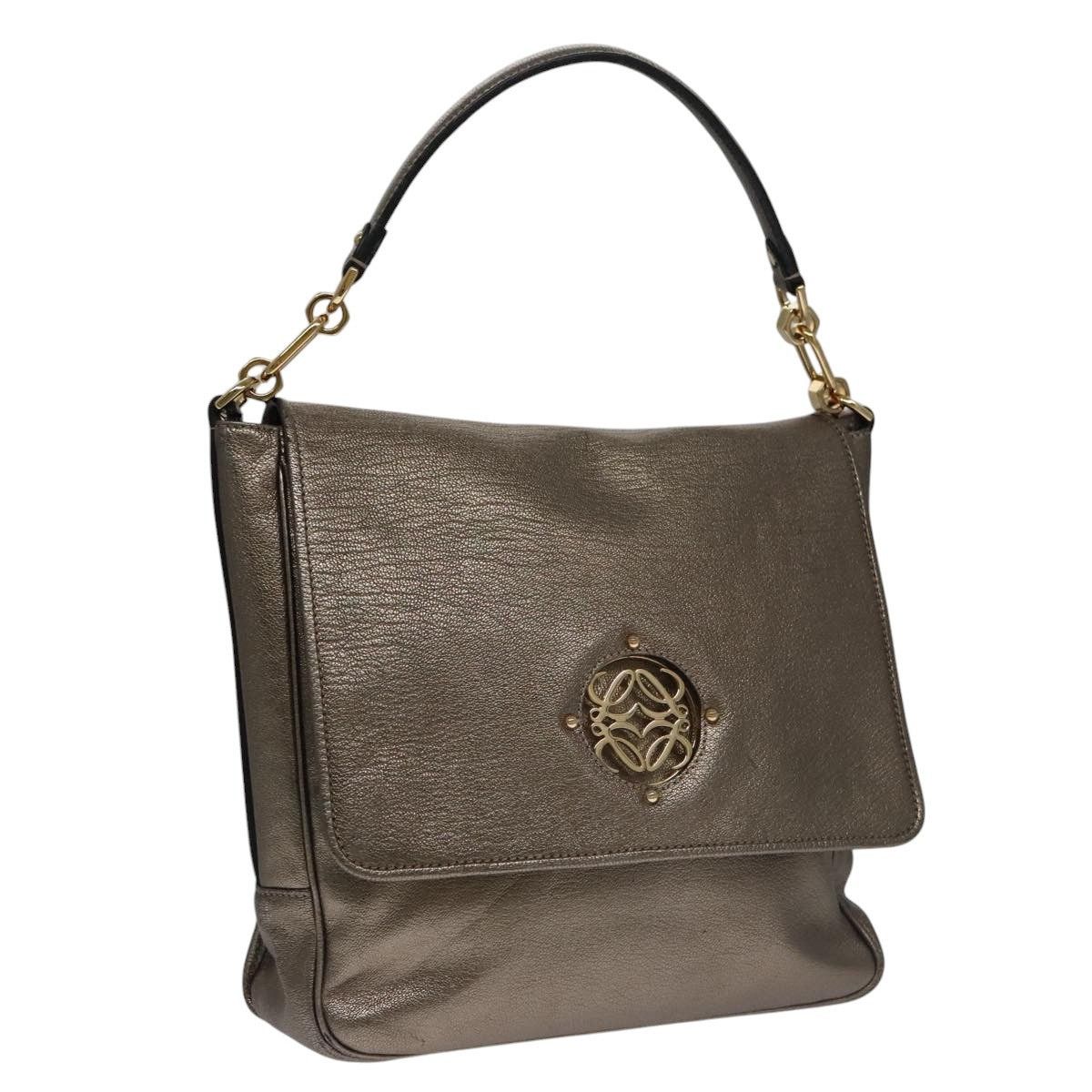 Loewe LOEWE Anagram Hand Bag Leather Bronze Size ONE SIZE - 1 Thumbnail