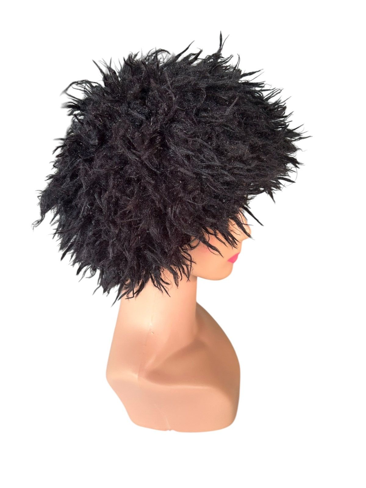 Kapital Mohawak Japanese Punk Bondage Style Fake Hair Fur Beanie Hat Size ONE SIZE - 2 Thumbnail