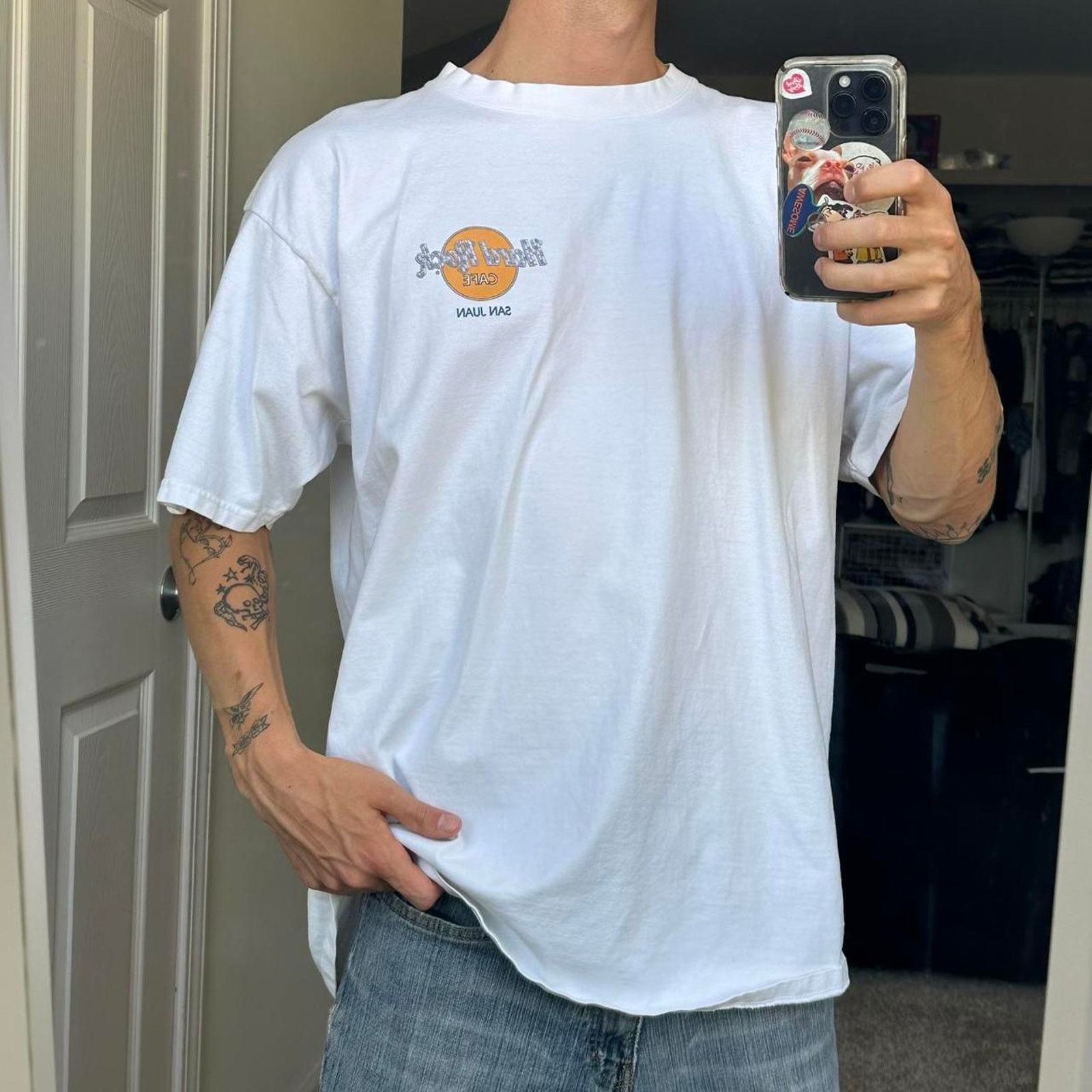Hard Rock Cafe × Vintage Vintage Heavy Cotton Faded Worn Hard Rock Cafe Tee Shirt Size US XL / EU 56 / 4 - 1 Thumbnail