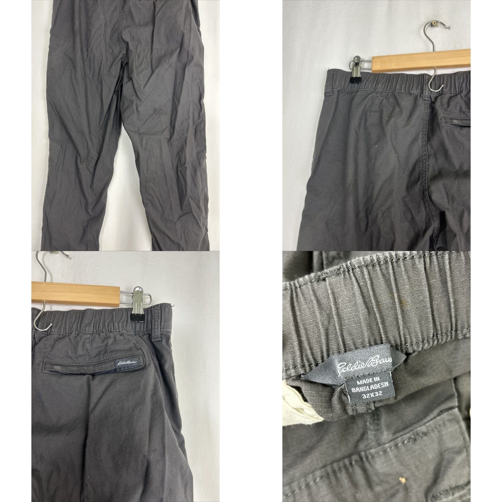 Eddie Bauer VINTAGE Eddie Bauer Pants Hiking 32x32 Gray Cotton Spandex Elastic Waist Men 32 Inseam Outdoor Stains Size US 32 / EU 48 - 9 Thumbnail