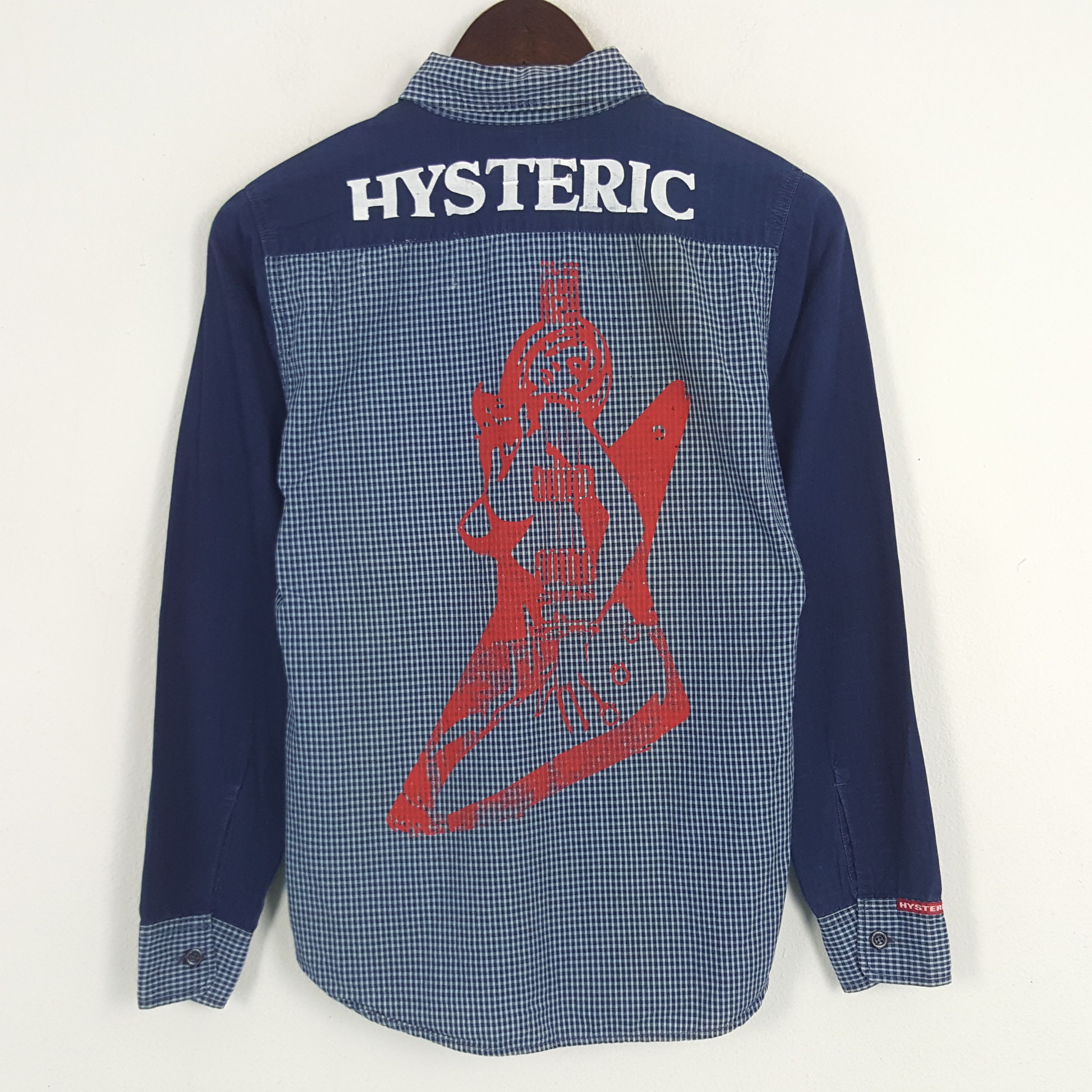 Hysteric Glamour × Japanese Brand × Vintage Vintage Hysteric Shirt Custom Art Logo Button Up Shirt Size US XS / EU 42 / 0 - 1 Thumbnail