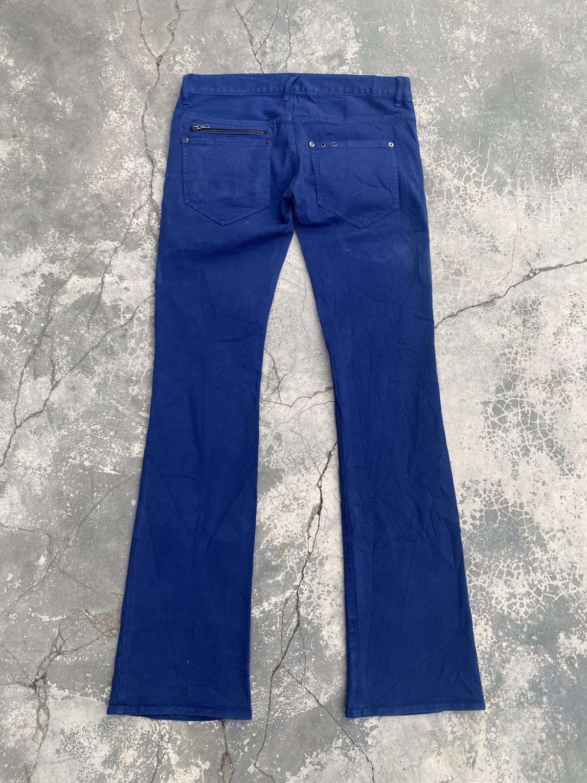 NO ID NO ID Navy Zipper Flared Stretchable Jeans Size US 33 - 3 Thumbnail