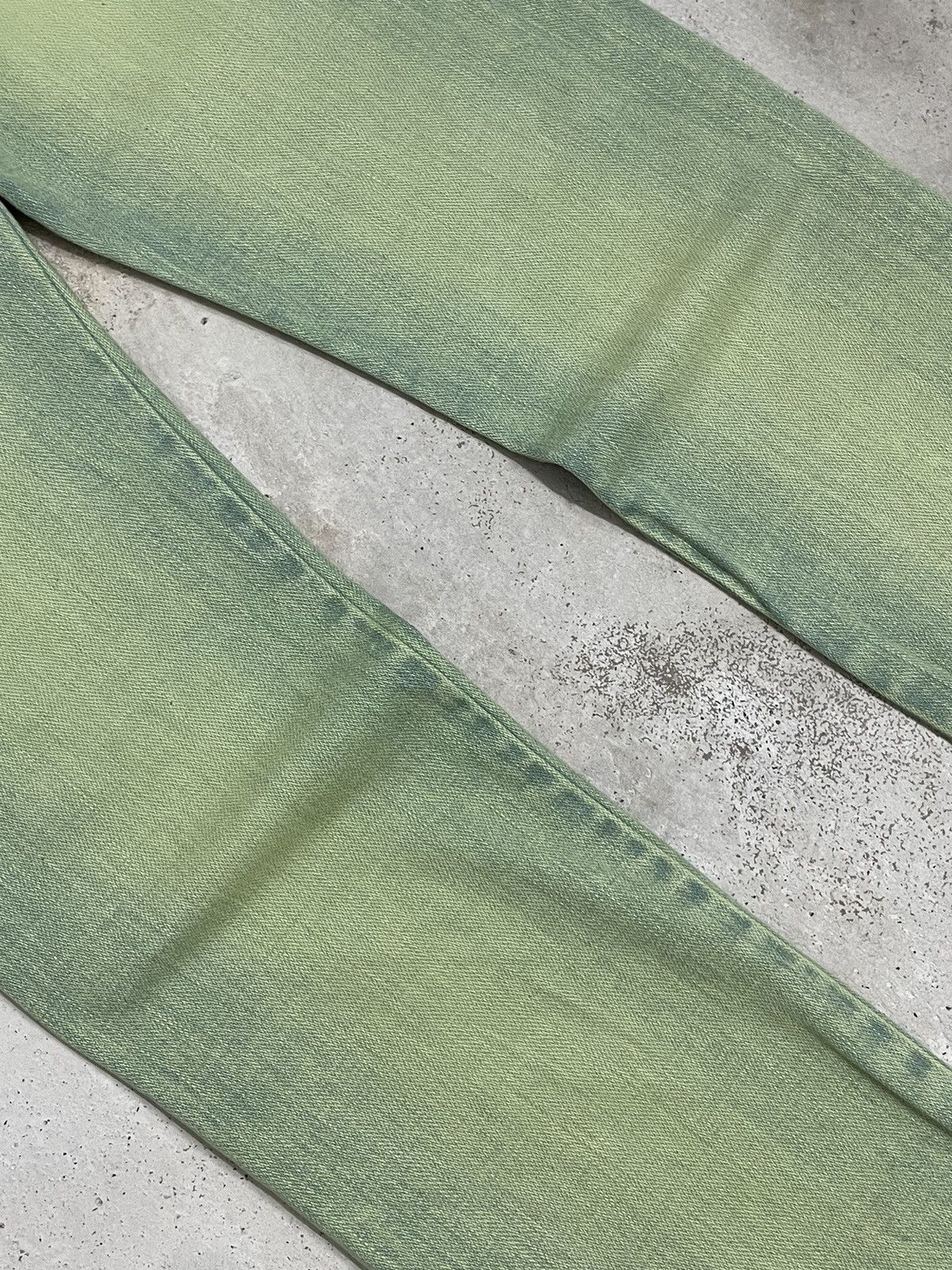 Designer × Marithe + Francois Girbaud Girbaud Green Rust Crazy Wash Flare Denim Size US 28 / EU 44 - 17 Thumbnail