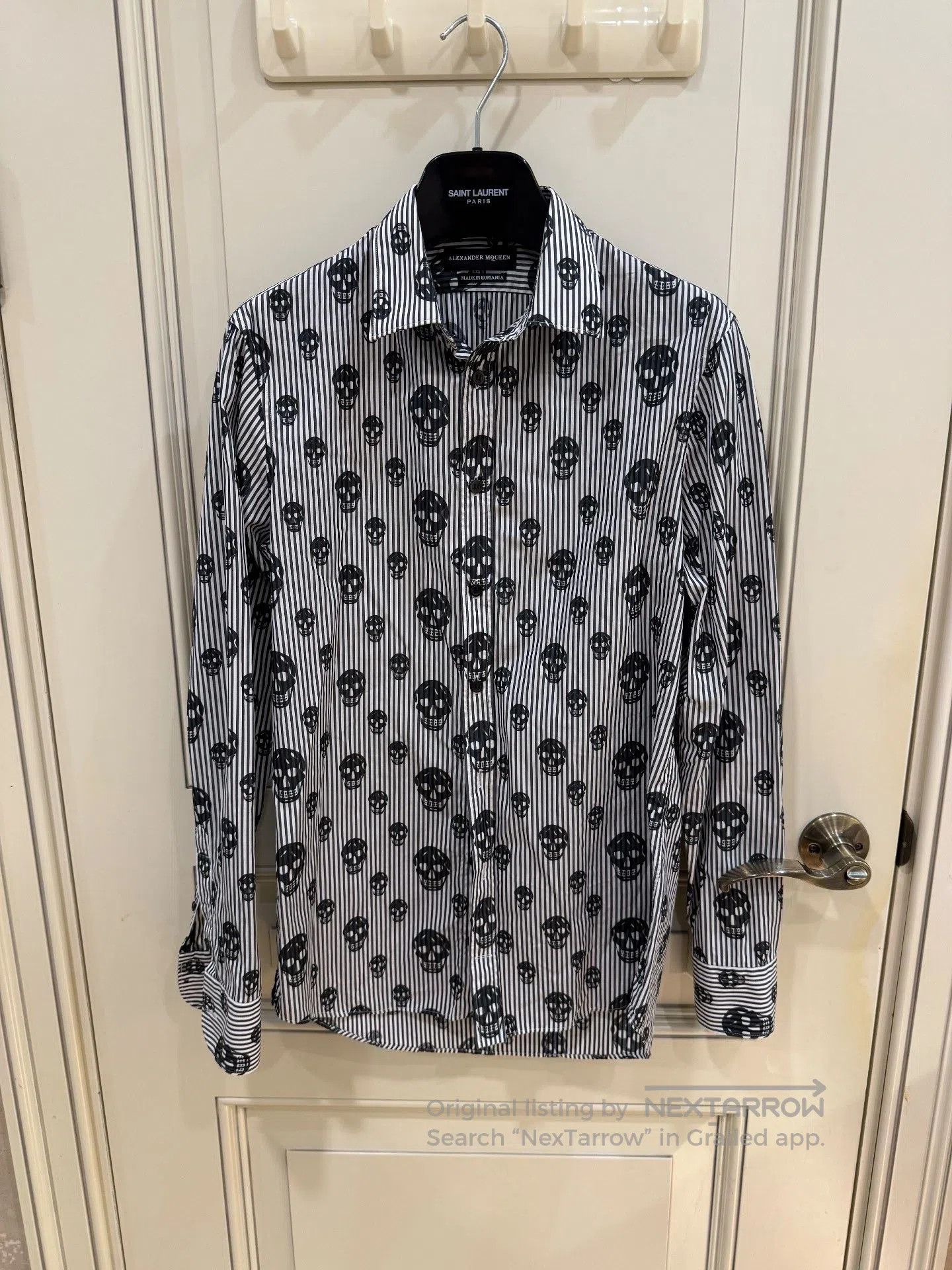 Alexander McQueen Alexander McQueen Striped Skull Print Shirt. Size US M / EU 48-50 / 2 - 1 Thumbnail