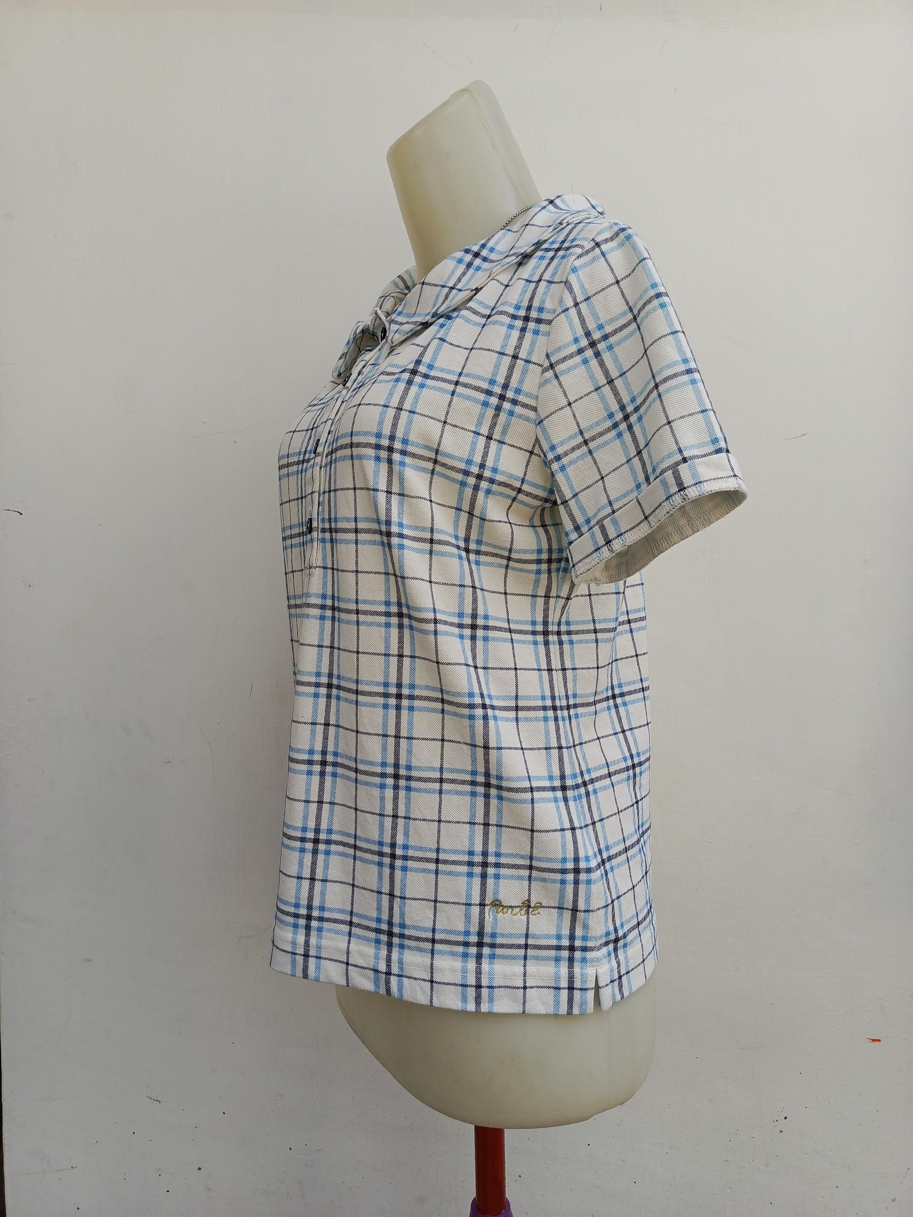 Junko Shimada Junko Shimada Part2 Tartan Check Half-Button Plouse Size M / US 6-8 / IT 42-44 - 5 Thumbnail