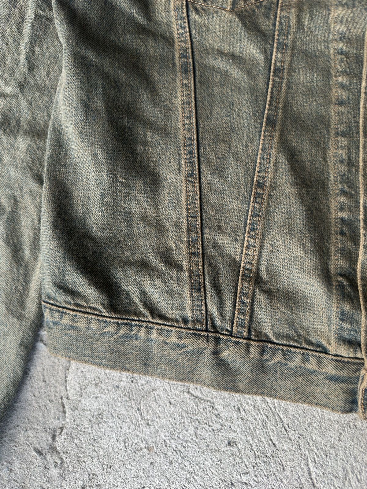 Helmut Lang 1997 Helmut Lang Vintage Stained Denim Jacket Size US M / EU 48-50 / 2 - 8 Thumbnail