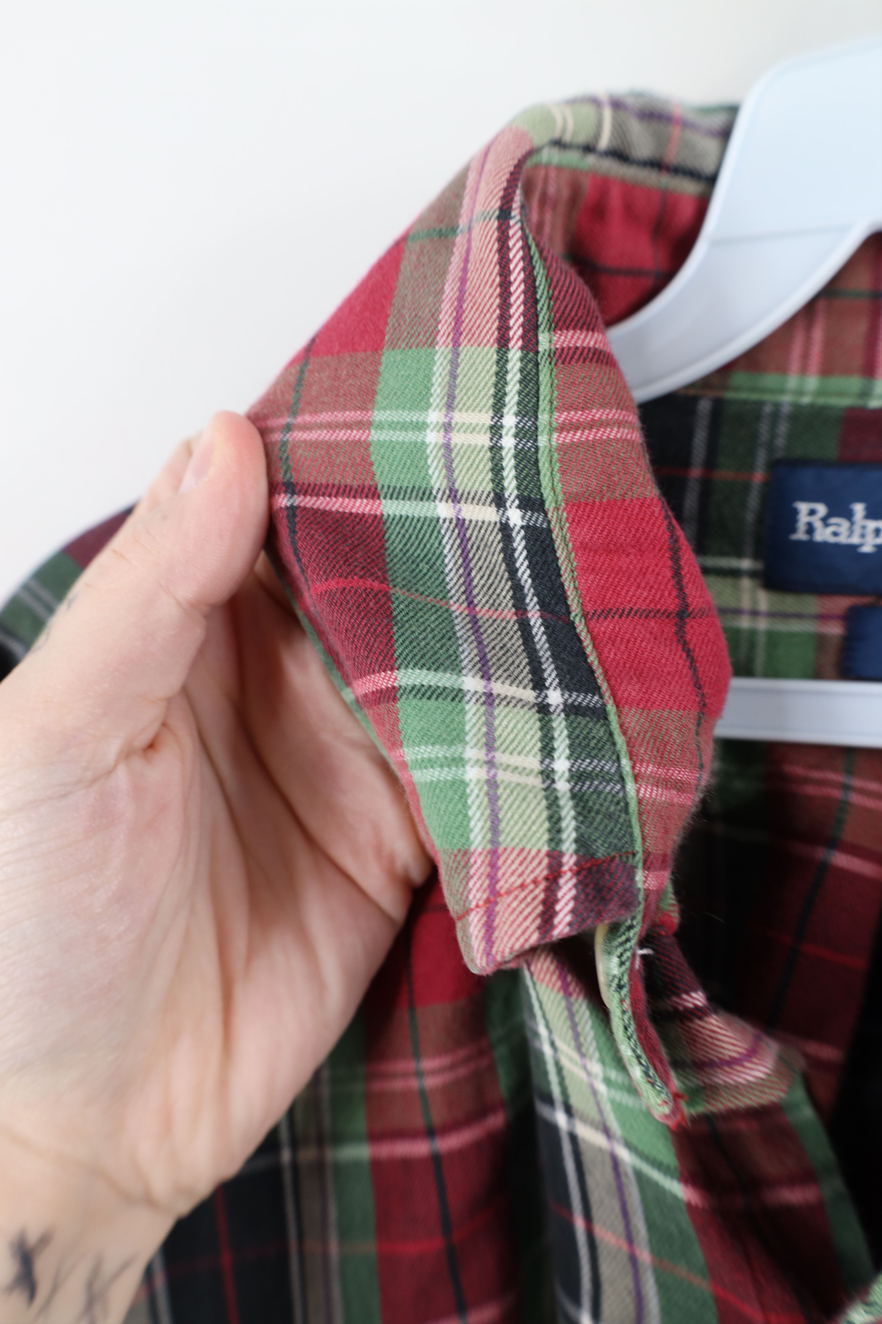 Ralph Lauren × Vintage Vintage 90s Ralph Lauren Collared Flannel Button Down Shirt Size US XL / EU 56 / 4 - 8 Thumbnail