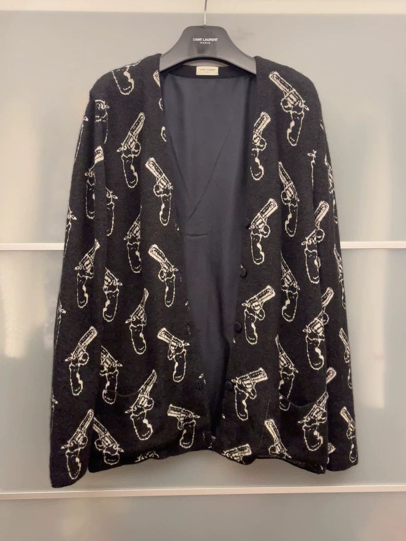 Saint Laurent Paris Saint Laurent Gun Pattern Cardigan Jacket-2505 Size US M / EU 48-50 / 2 - 1 Thumbnail