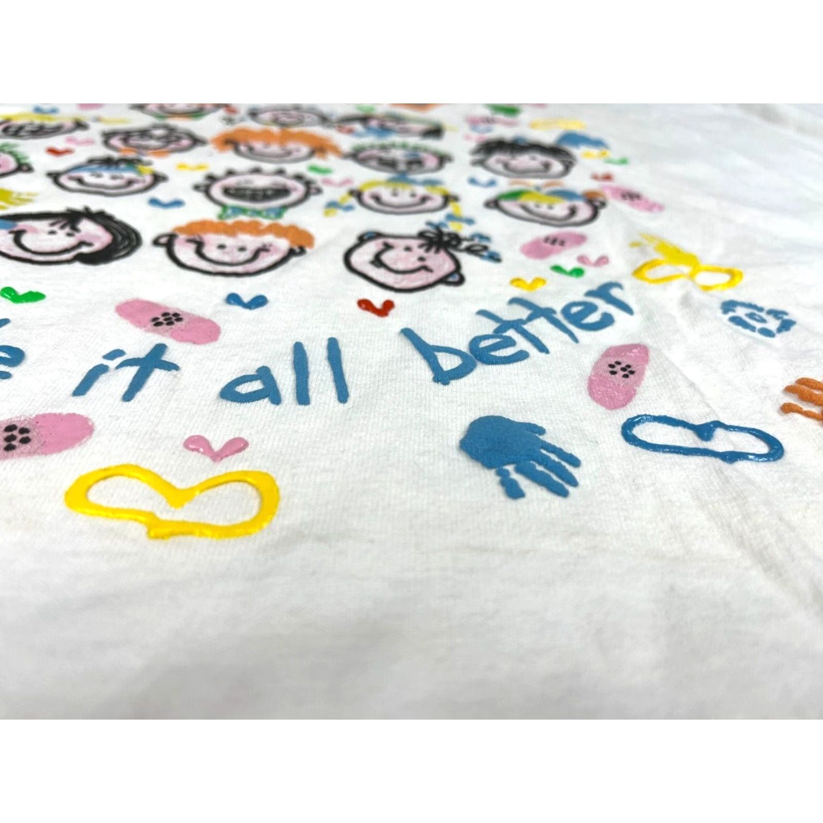 Vintage VINTAGE Y-Grow-Up T-Shirt Unisex Adults 2XL White 100% Cotton Hand Painted 80s MOMs Make it All Better NOS Single Stitch Size XXL / US 16-18 / IT 52-54 - 6 Thumbnail