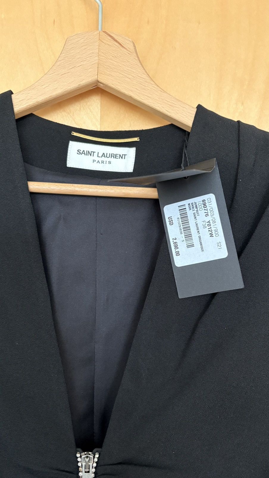 Saint Laurent Paris Saint Laurent Paris Long Sleeve Jumpsuit Size S / US 4 / IT 40 - 5 Thumbnail