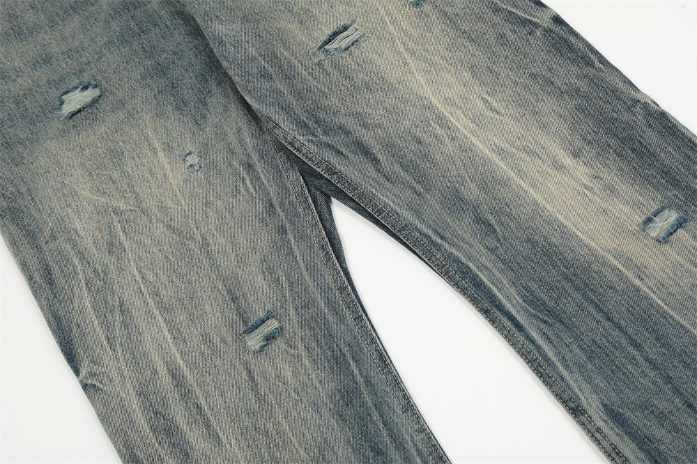 Japanese Brand × Jean High street retro washed distressed trendy flared jeans Size US 33 - 5 Thumbnail