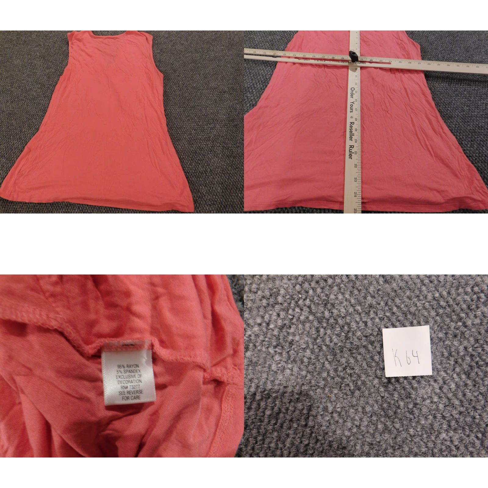 Apt. 9 Apt 9 Blouse Shirt Womens L Pink Cap Sleeve V-Neck Pullover Stretch Casual Regular Size L / US 10 / IT 46 - 8 Thumbnail