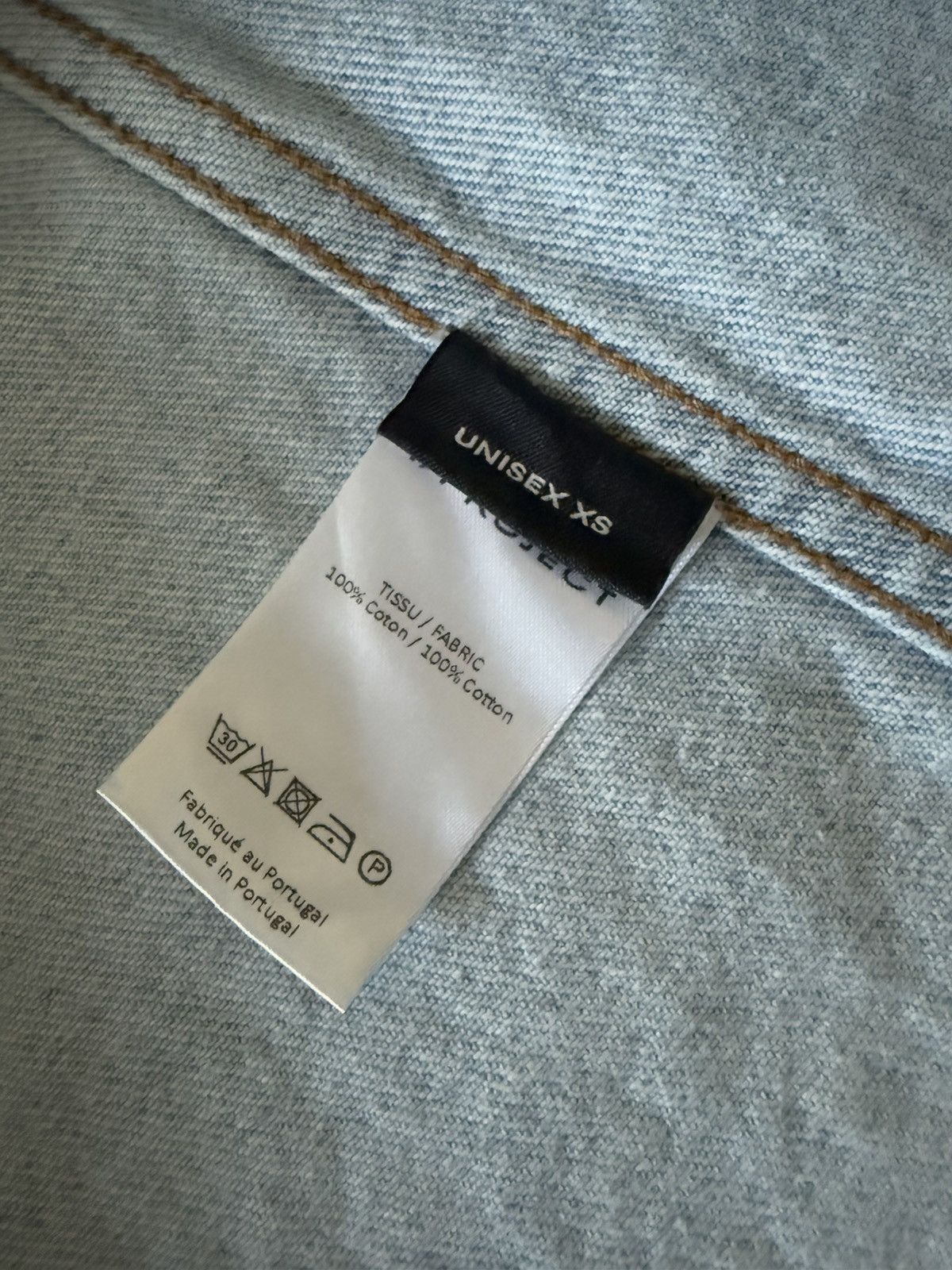 Y/Project 22AW Pinched Logo Denim Shirt Blue XS Size US XS / EU 42 / 0 - 4 Thumbnail