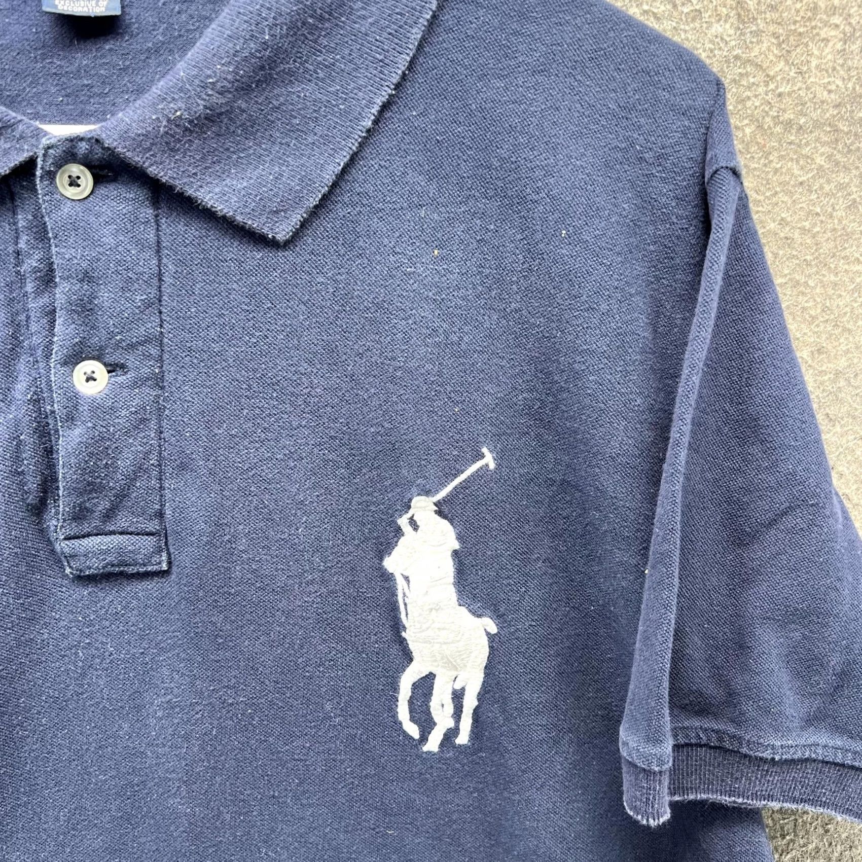 Polo Ralph Lauren Polo Ralph Lauren Polo Shirt Mens XL Blue Big Pony 3 Pique Cotton Casual Golf Shirt Size US XL / EU 56 / 4 - 4 Thumbnail
