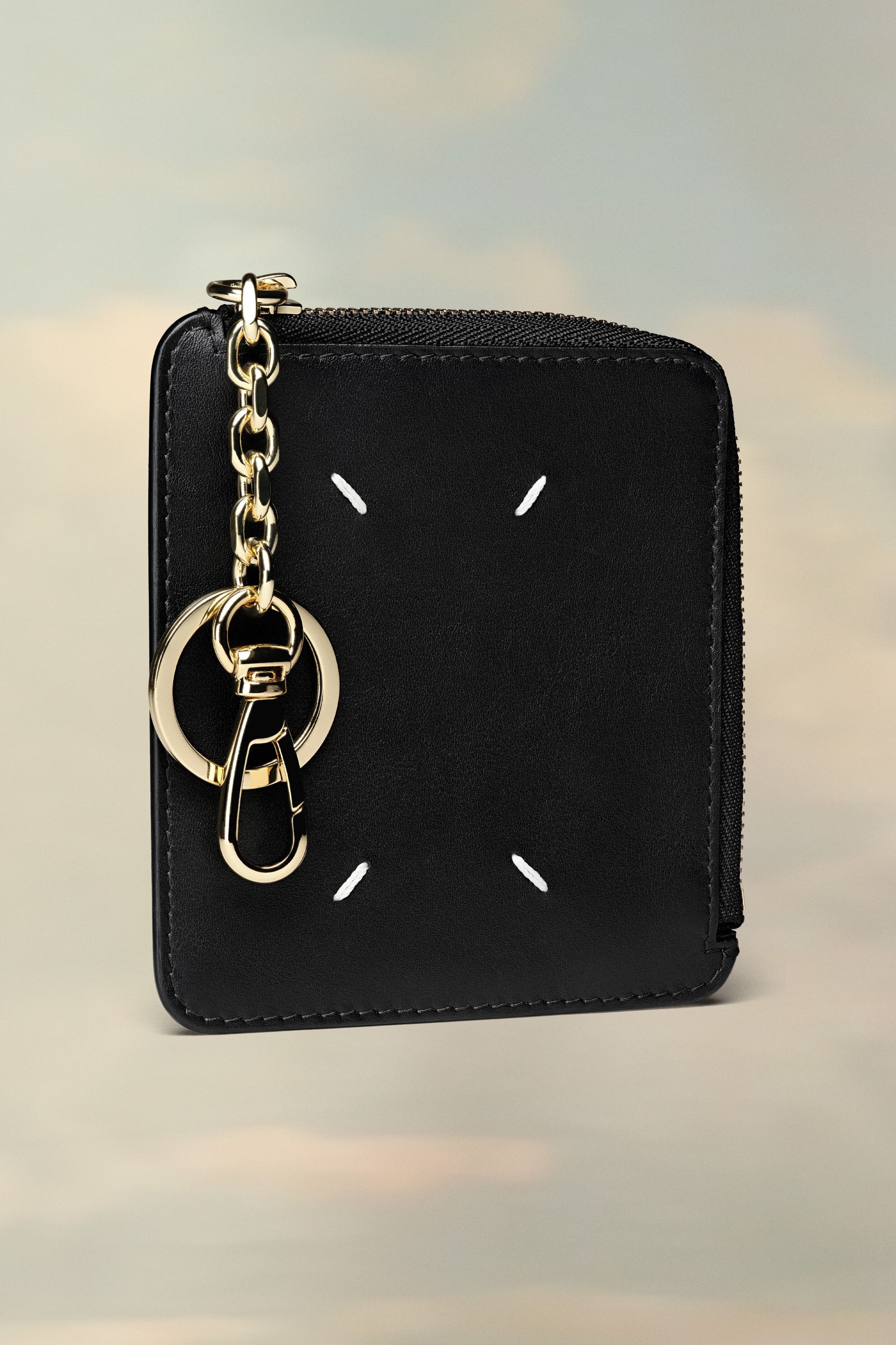 Maison Margiela o1w1db10525 Size: OS / Leather Keychain Wallet in Black Size ONE SIZE - 1 Thumbnail