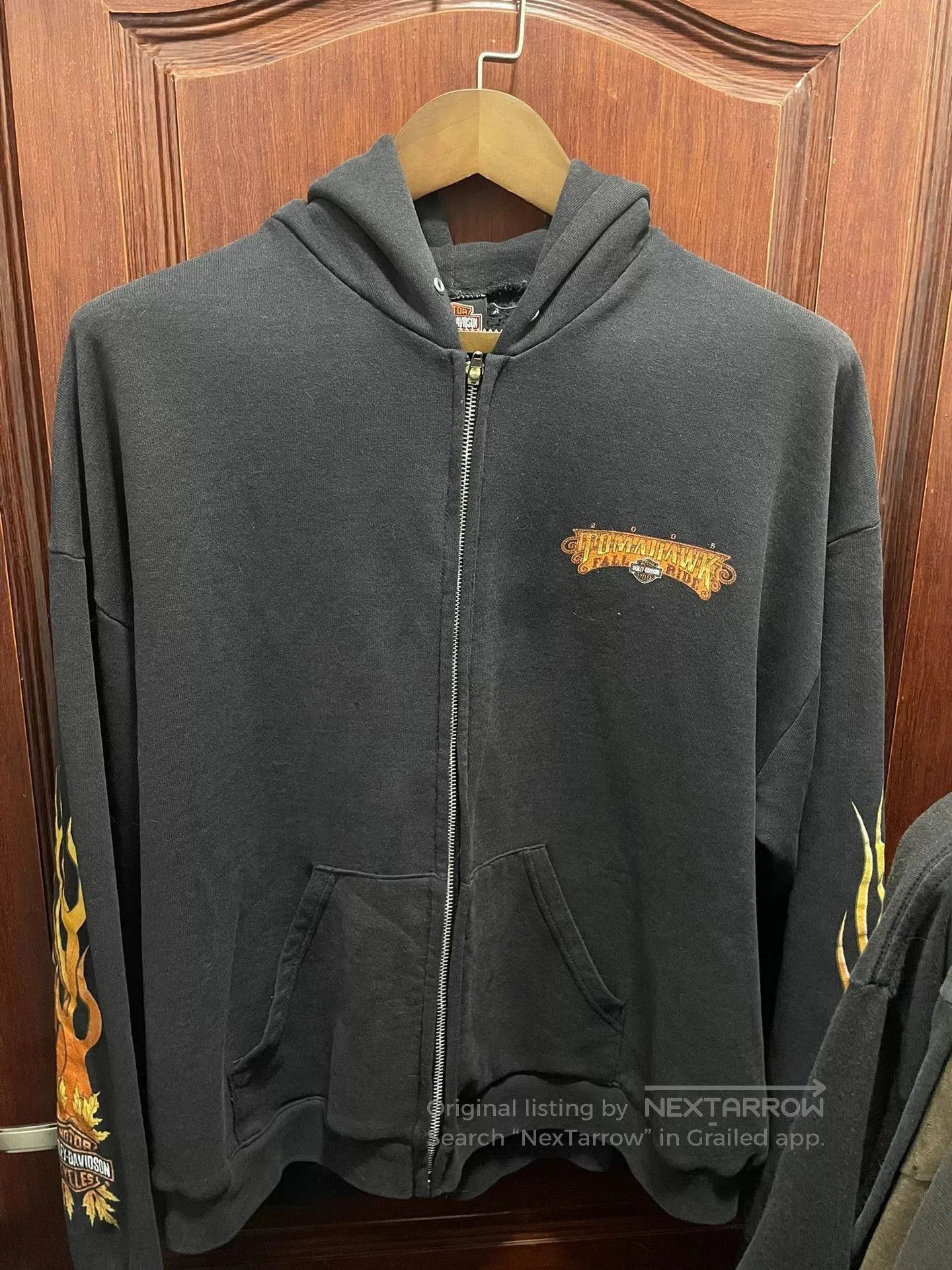 Vintage vintage Harley Davidson flame zip hoodie. Size US M / EU 48-50 / 2 - 5 Thumbnail