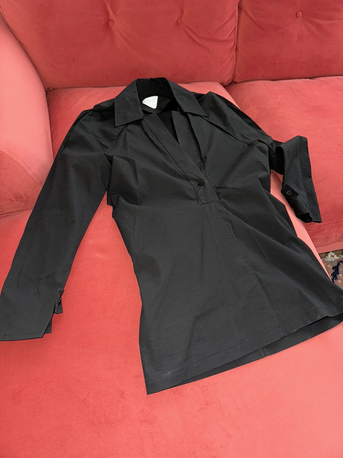 Bottega Veneta Bottega Veneta black poplin shirt-dress, size 42 It Size M / US 6-8 / IT 42-44 - 2 Thumbnail