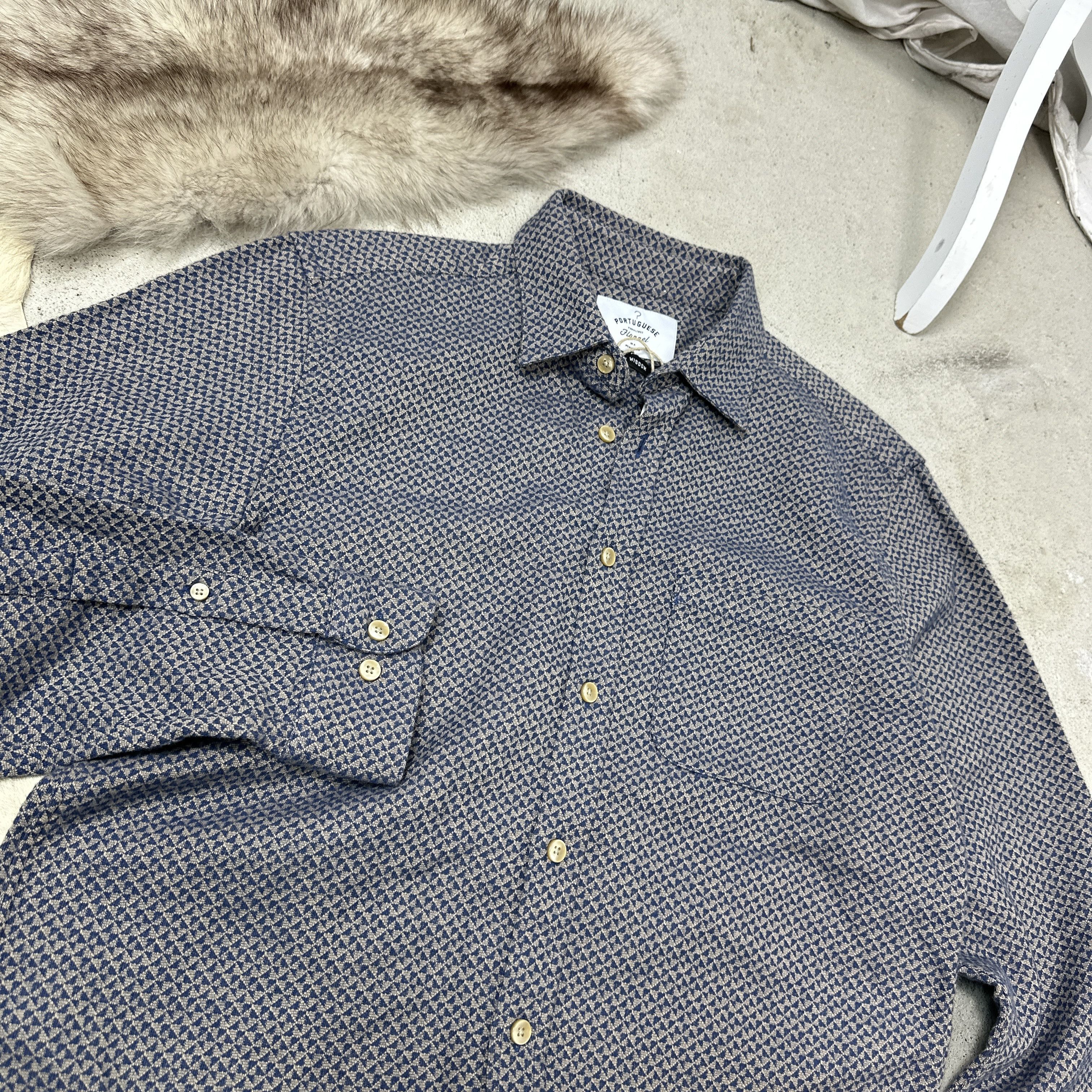 Portuguese Flannel Vintage Houndstooth Button Up Portuguese Flannel Shirt Y2K Size US M / EU 48-50 / 2 - 3 Thumbnail