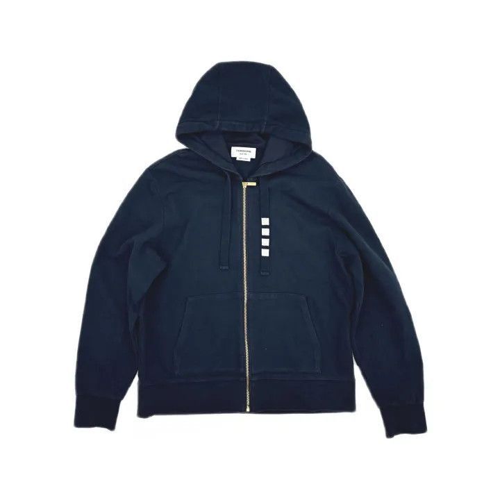 Thom Browne Thom Browne Navy Zip-Up Hoodie Jacket -2507 Size US L / EU 52-54 / 3 - 8 Thumbnail