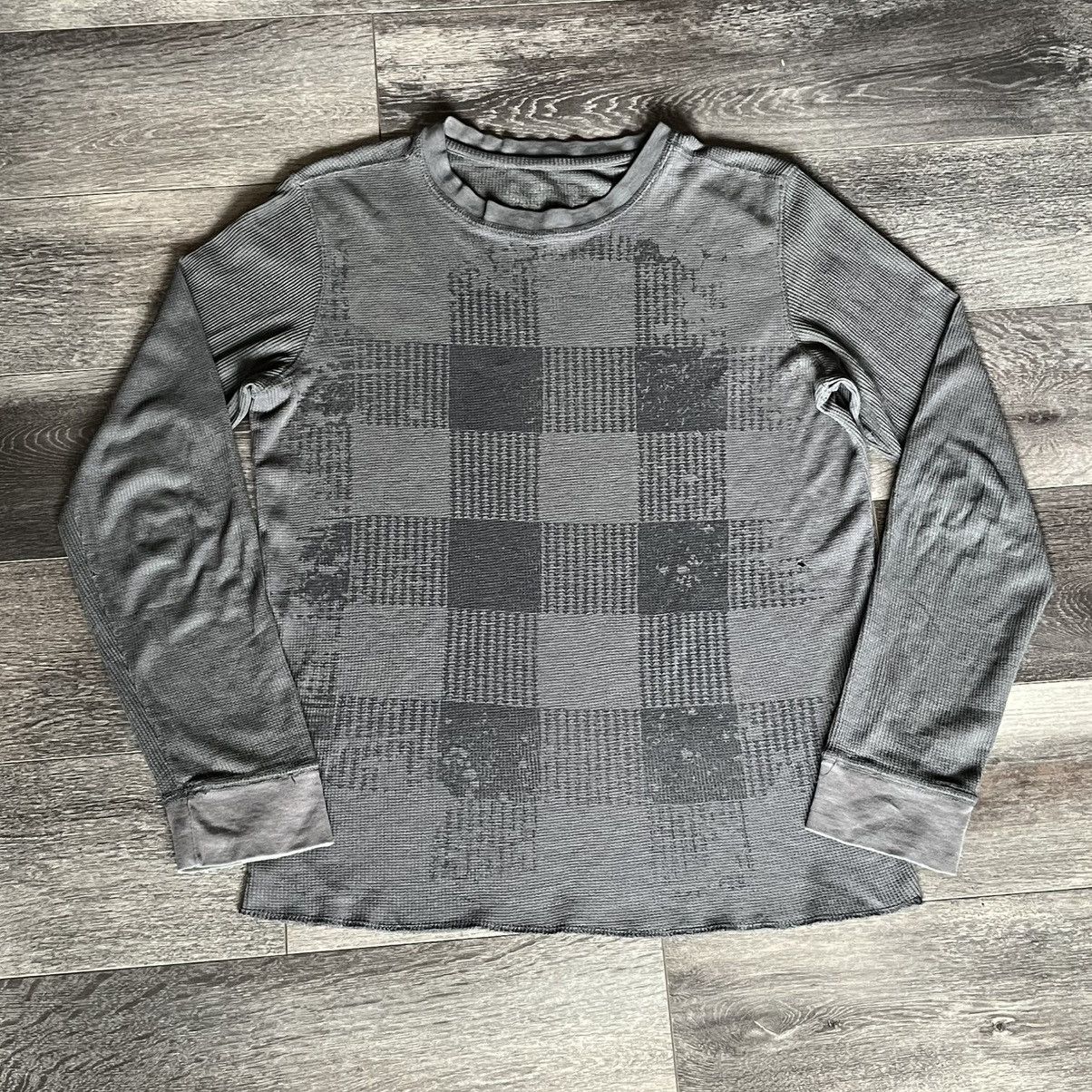 Affliction Vintage 2000s Affliction Style Check Thermal Longsleeve Tee Size US XL / EU 56 / 4 - 1 Thumbnail