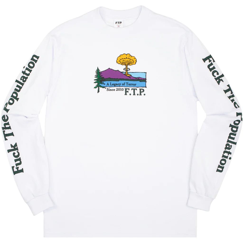 Fuck The Population FTP Atomic Tee T-Shirt White L/S - Large Size US L / EU 52-54 / 3 - 1 Preview