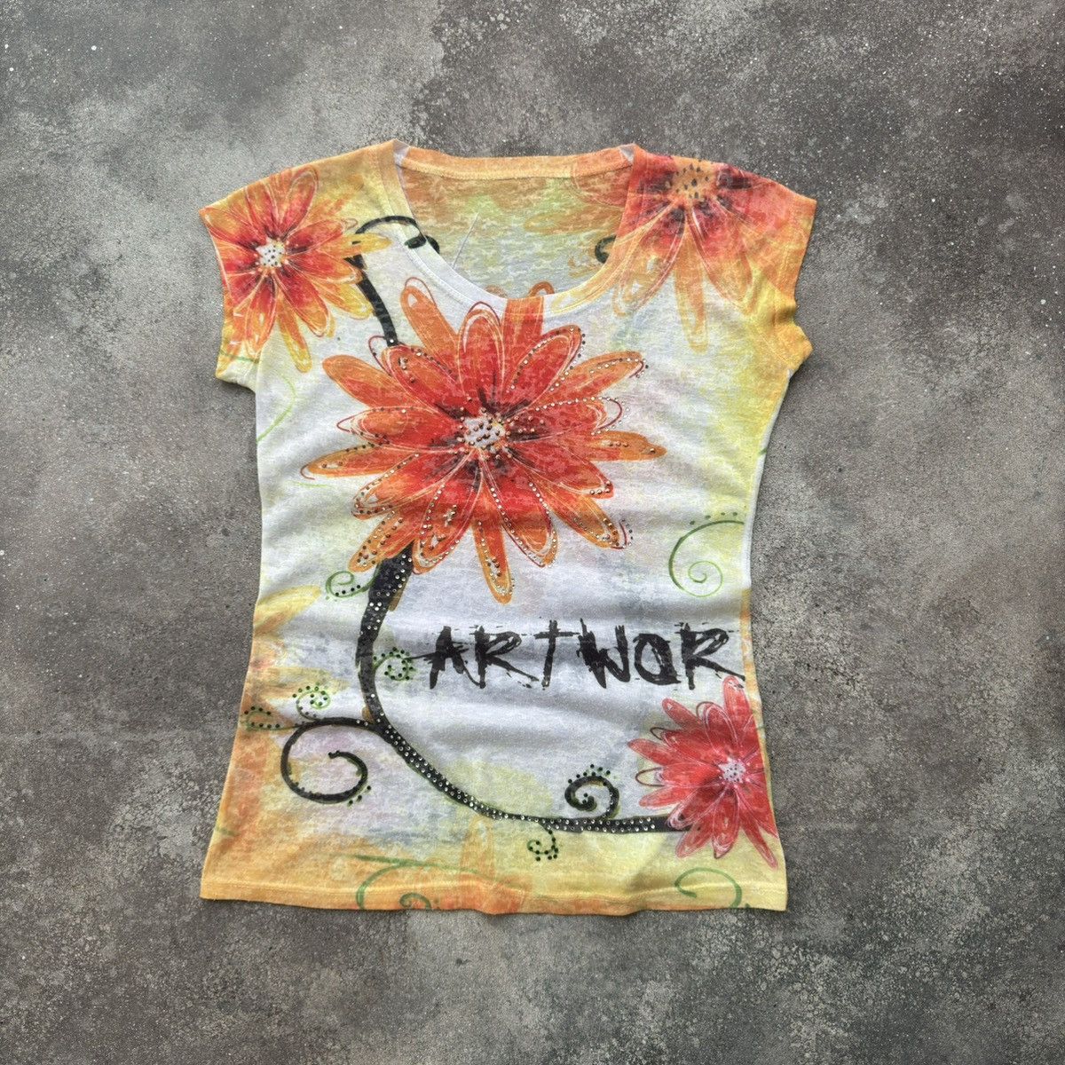 20471120 × Japanese Brand × Vintage Super Sexy Glamour Vintage Floral Size M / US 6-8 / IT 42-44 - 1 Thumbnail