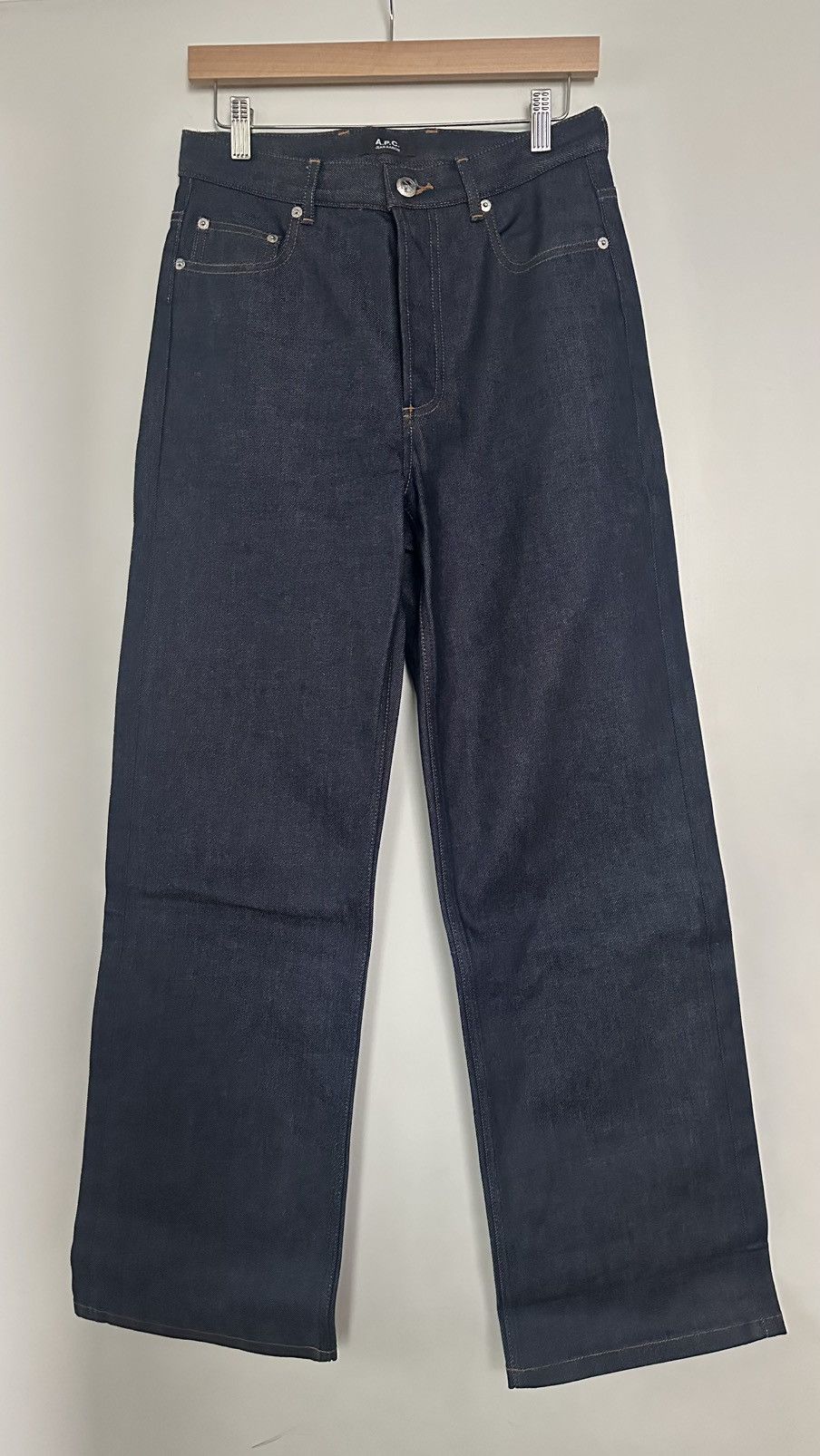 A.P.C. APC Wide Leg Aaron Raw Denim Jeans Size US 27 - 1 Thumbnail