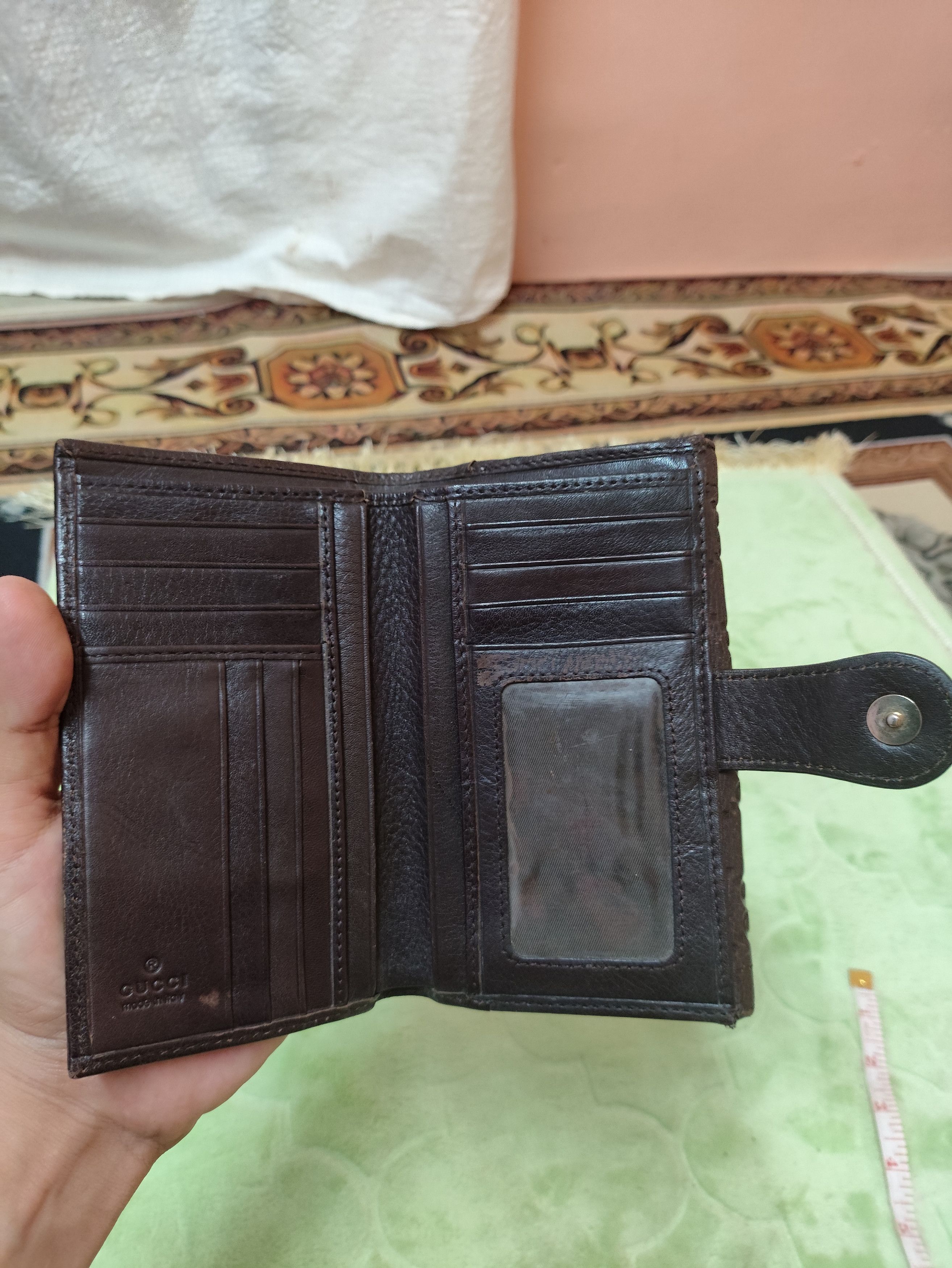Leather × Vintage OLD Vintage Leather (G u c c i) Wallet with Steel Logo Size ONE SIZE - 14 Thumbnail
